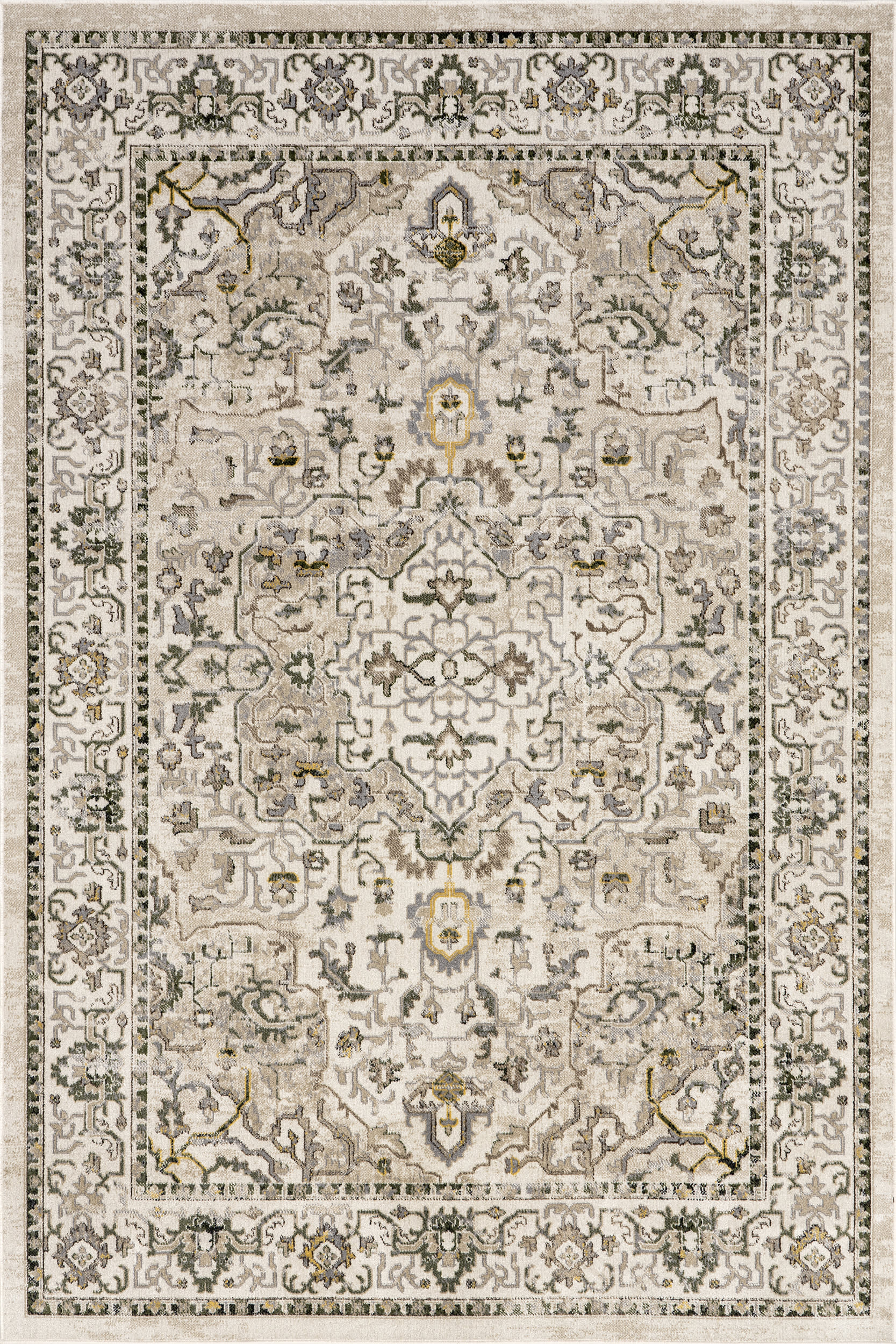 Lianna Washable Vines Rug | Cream