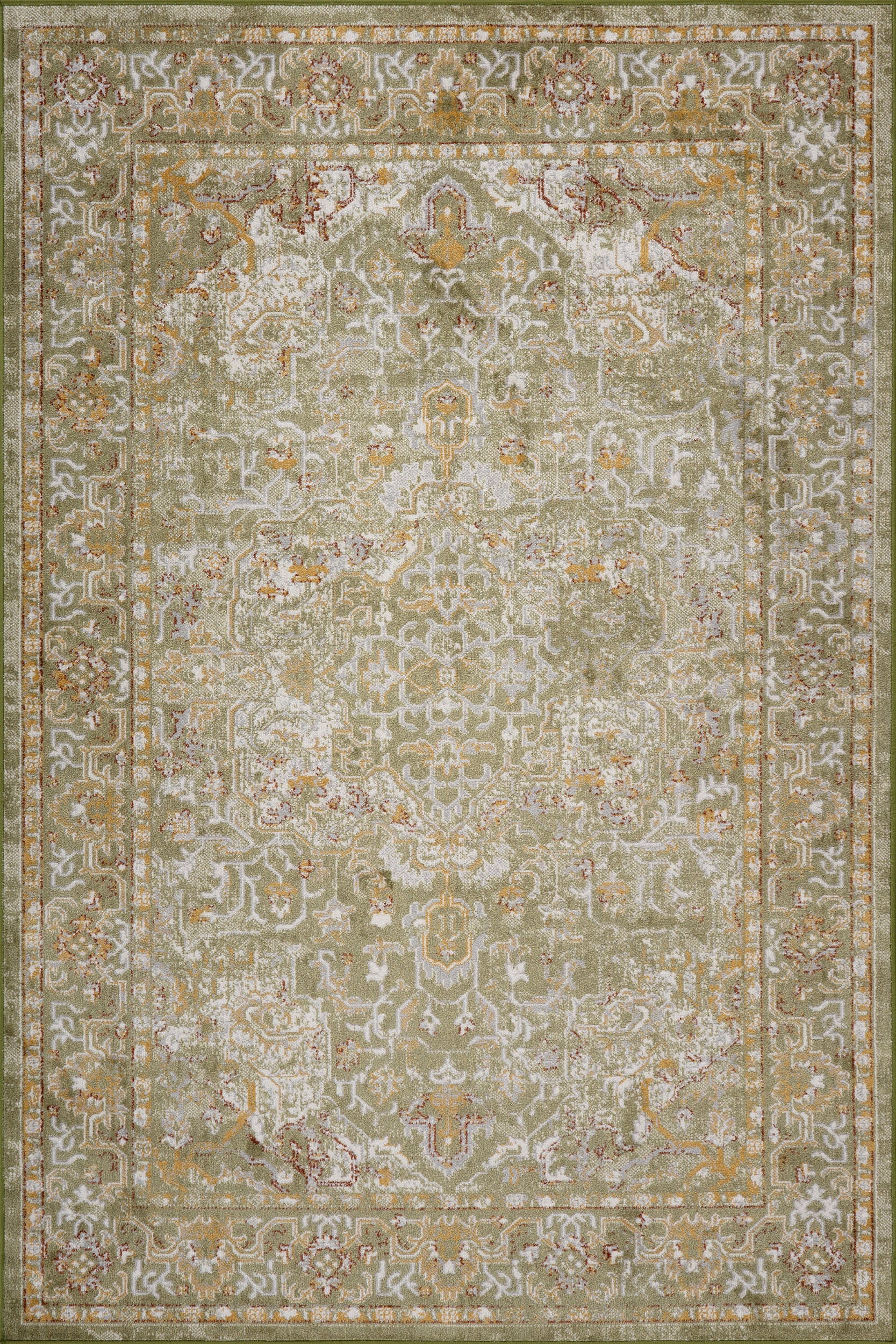 Lianna Washable Vines Rug | Green