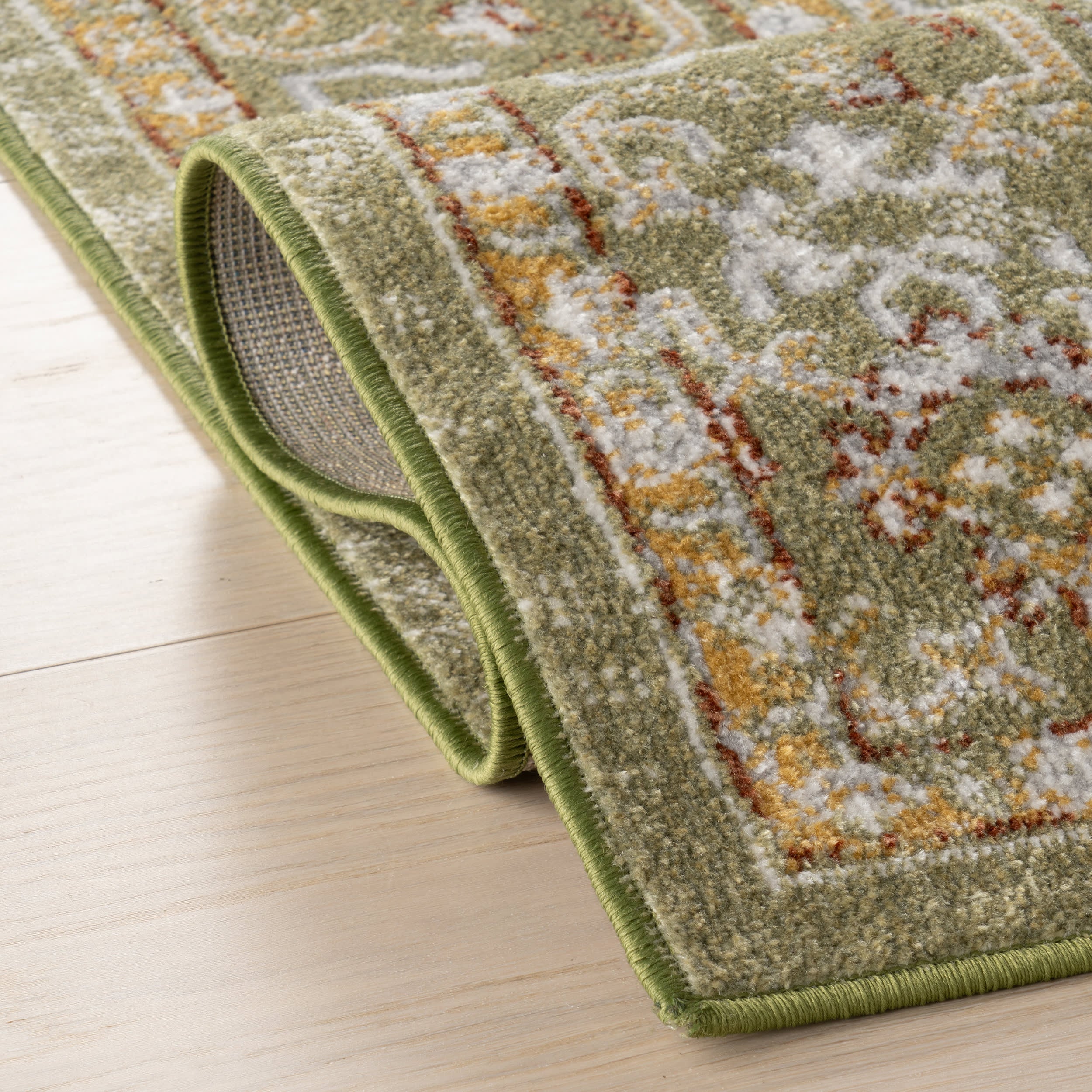 Lianna Washable Vines Rug | Green - Image 11