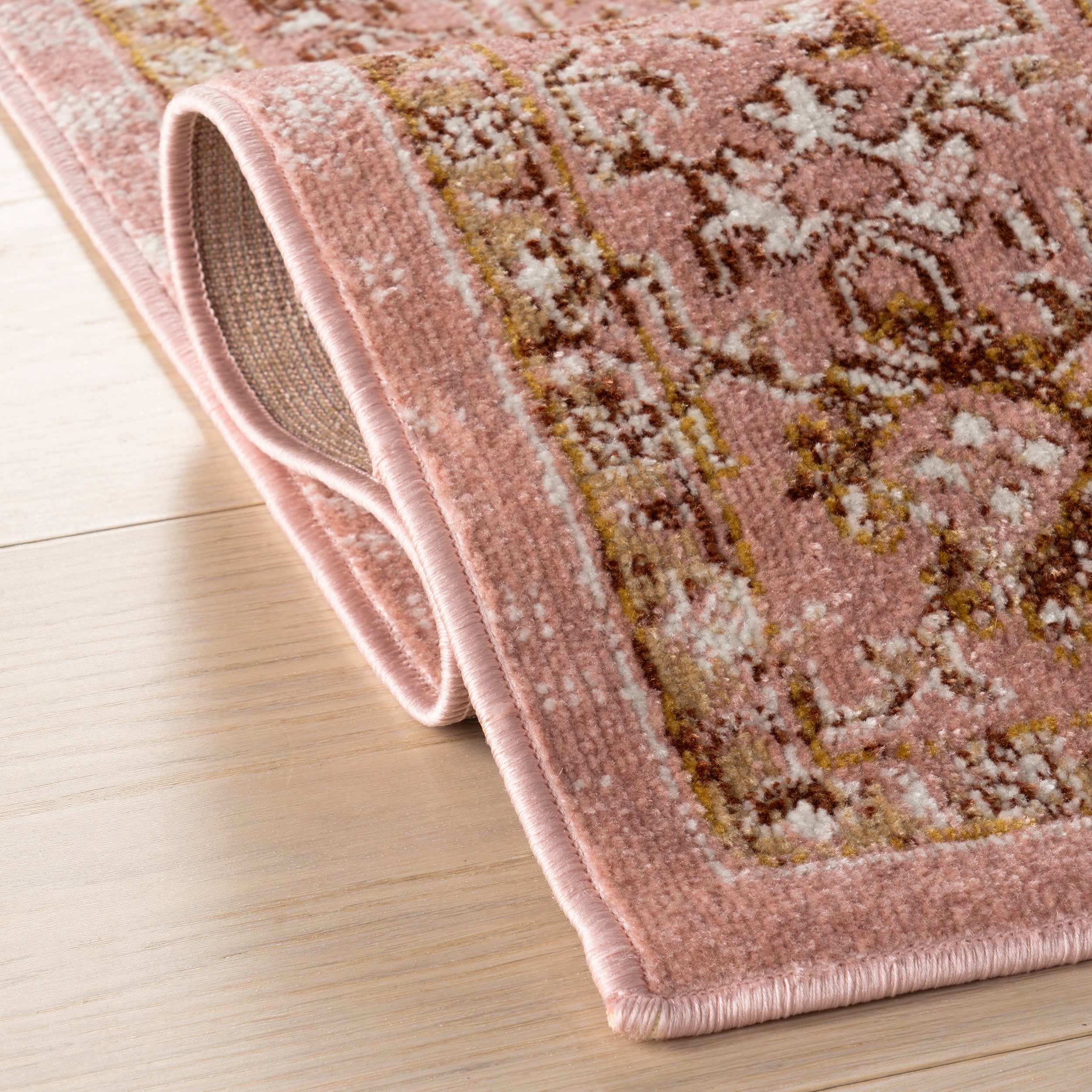 Lianna Washable Vines Rug | Pink - Image 11