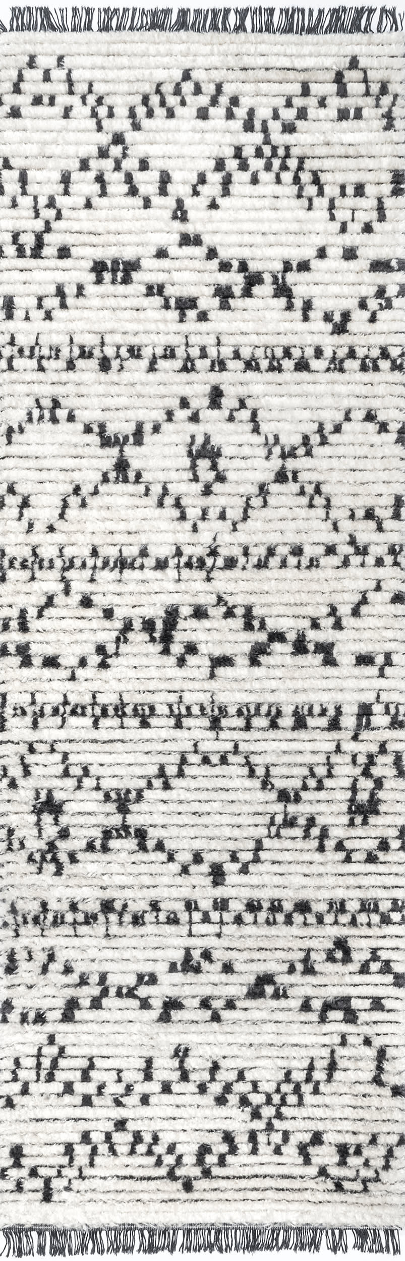 Lilith Stippled Tasseled Rug | Beige