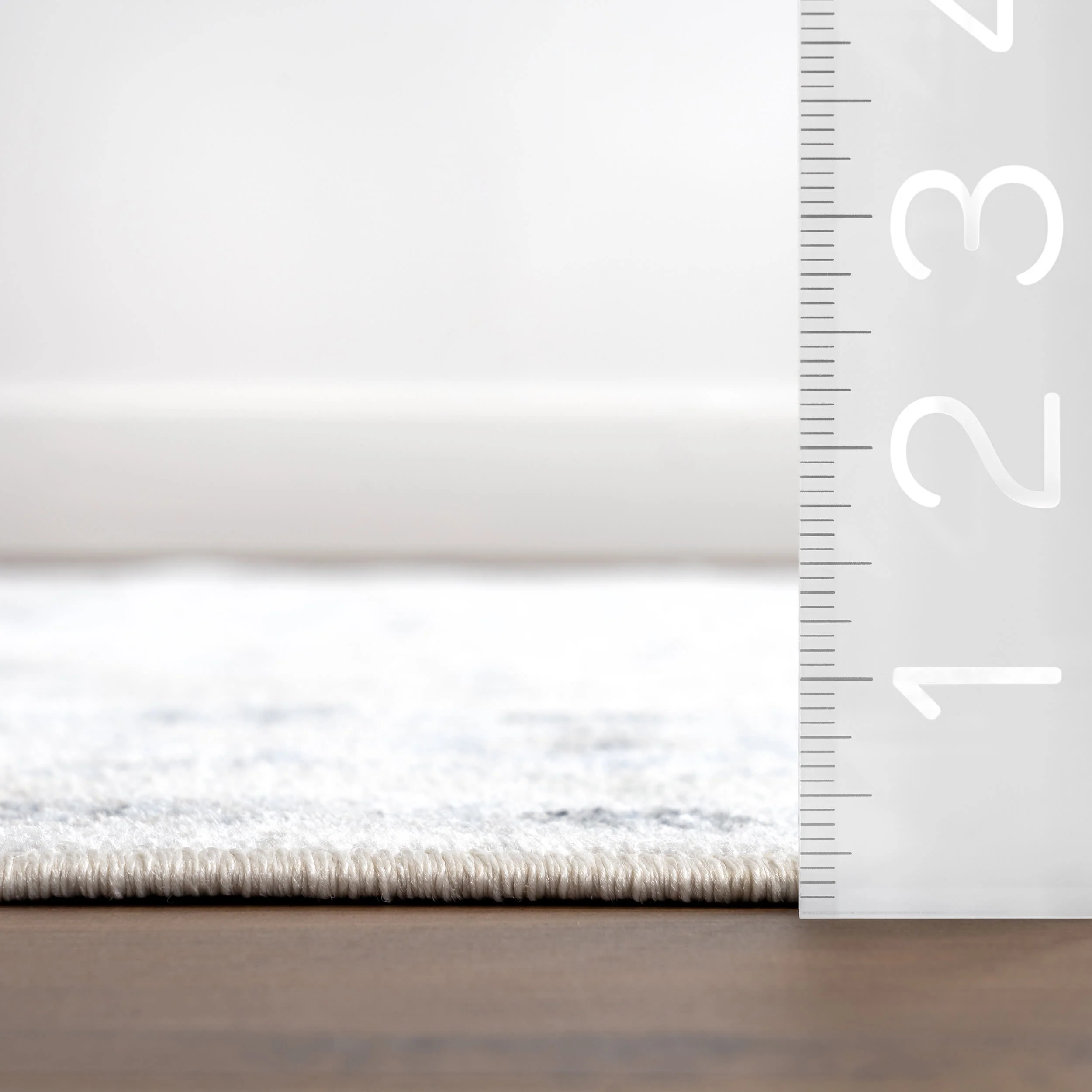Lilliana Floral Medallion Washable Rug | Light Blue - Image 6