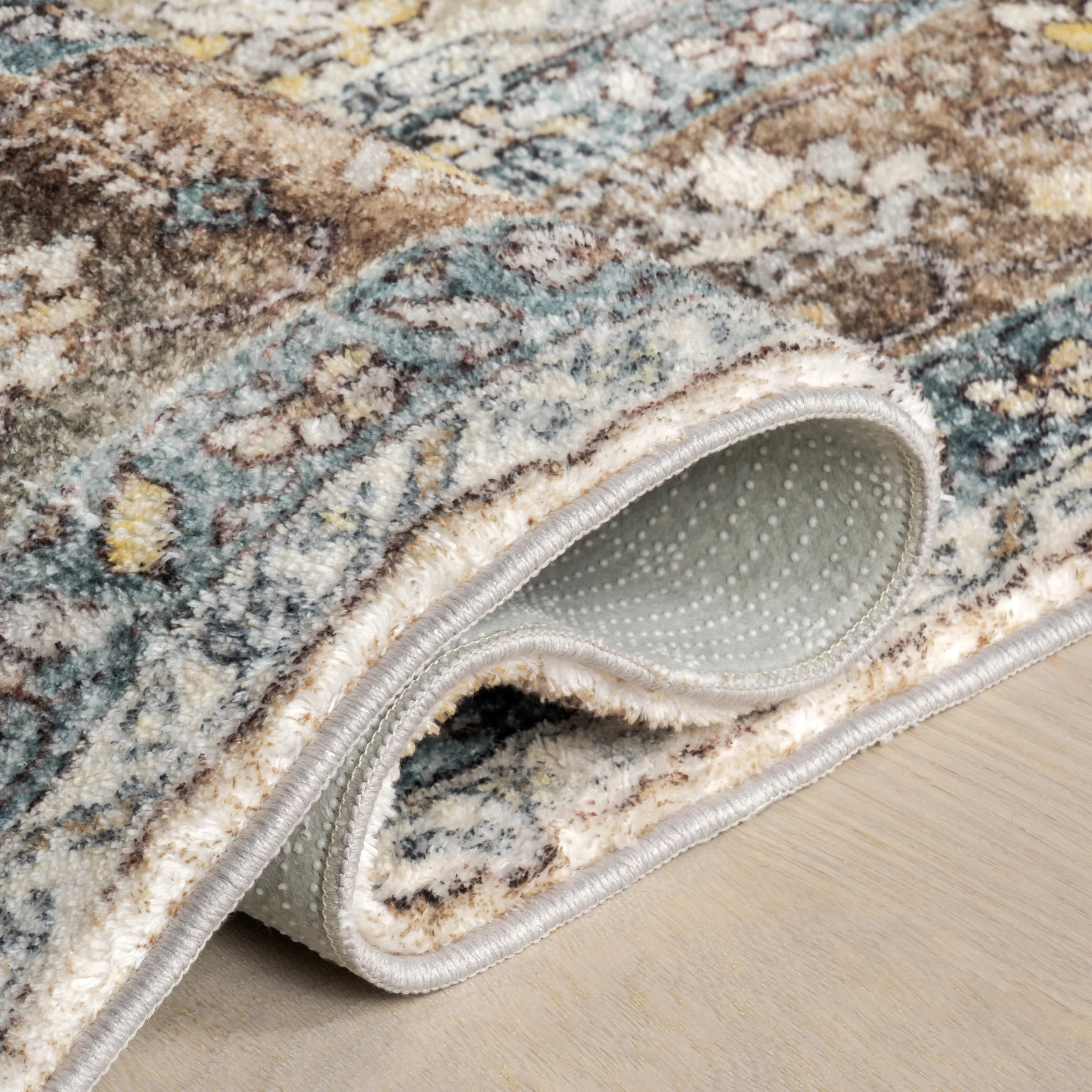 Lilou Medallion Washable Rug | Brown - Image 9