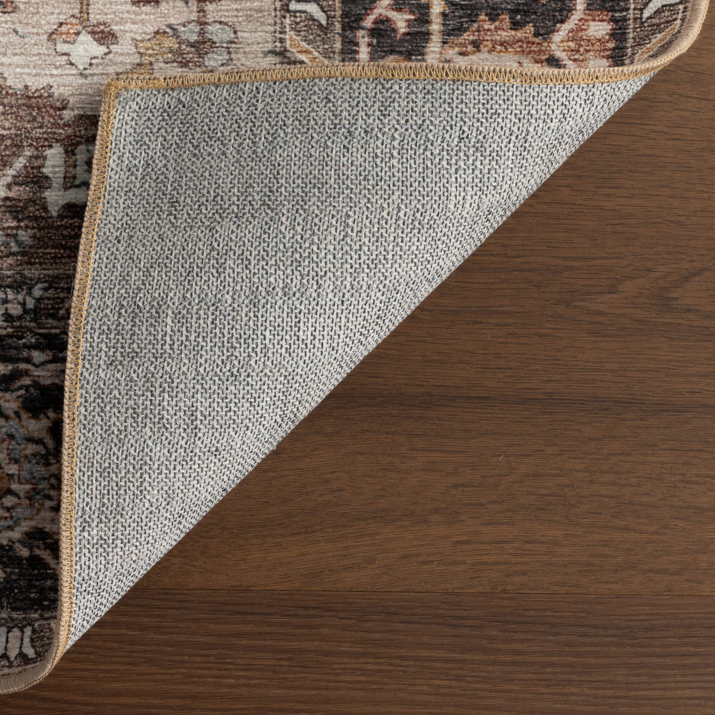 Lilyana Spill Proof Washable Rug | Dark Brown - Image 7