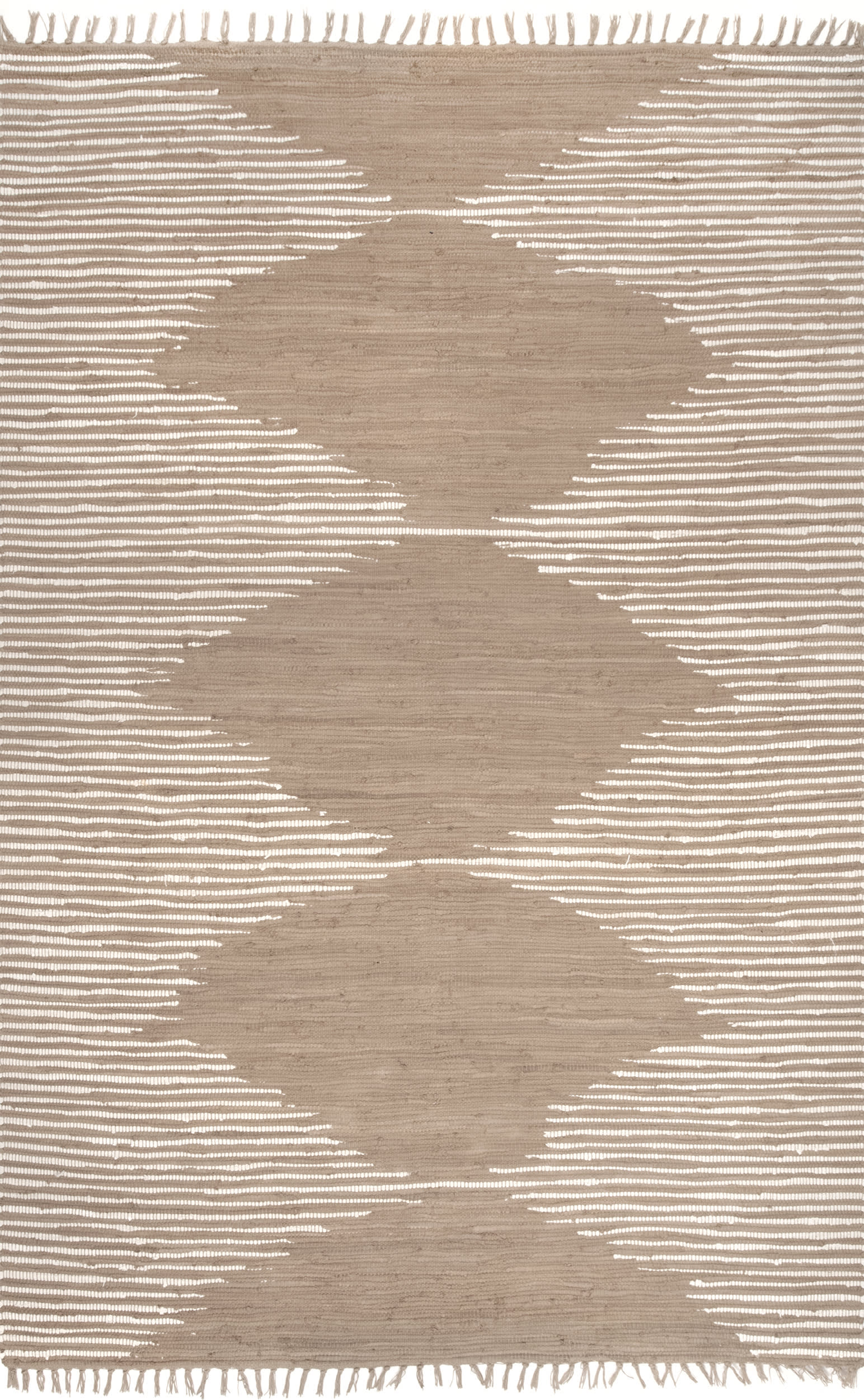 Lined Diamonds Rug | Beige