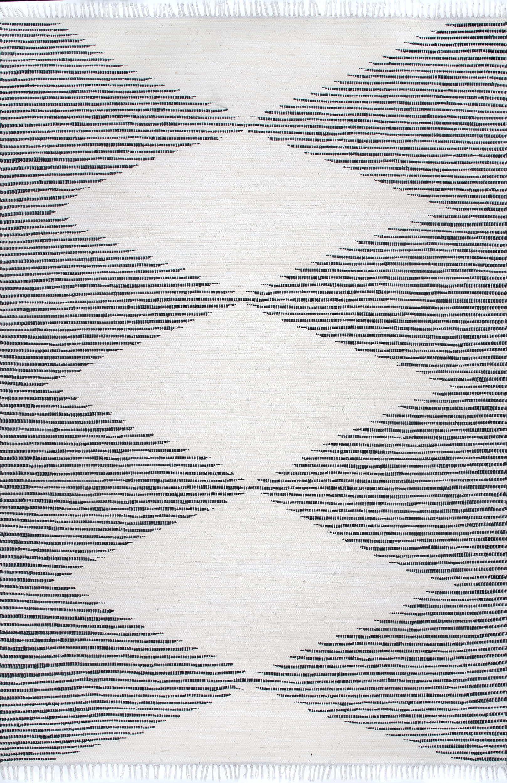 Lined Diamonds Rug | Ivory