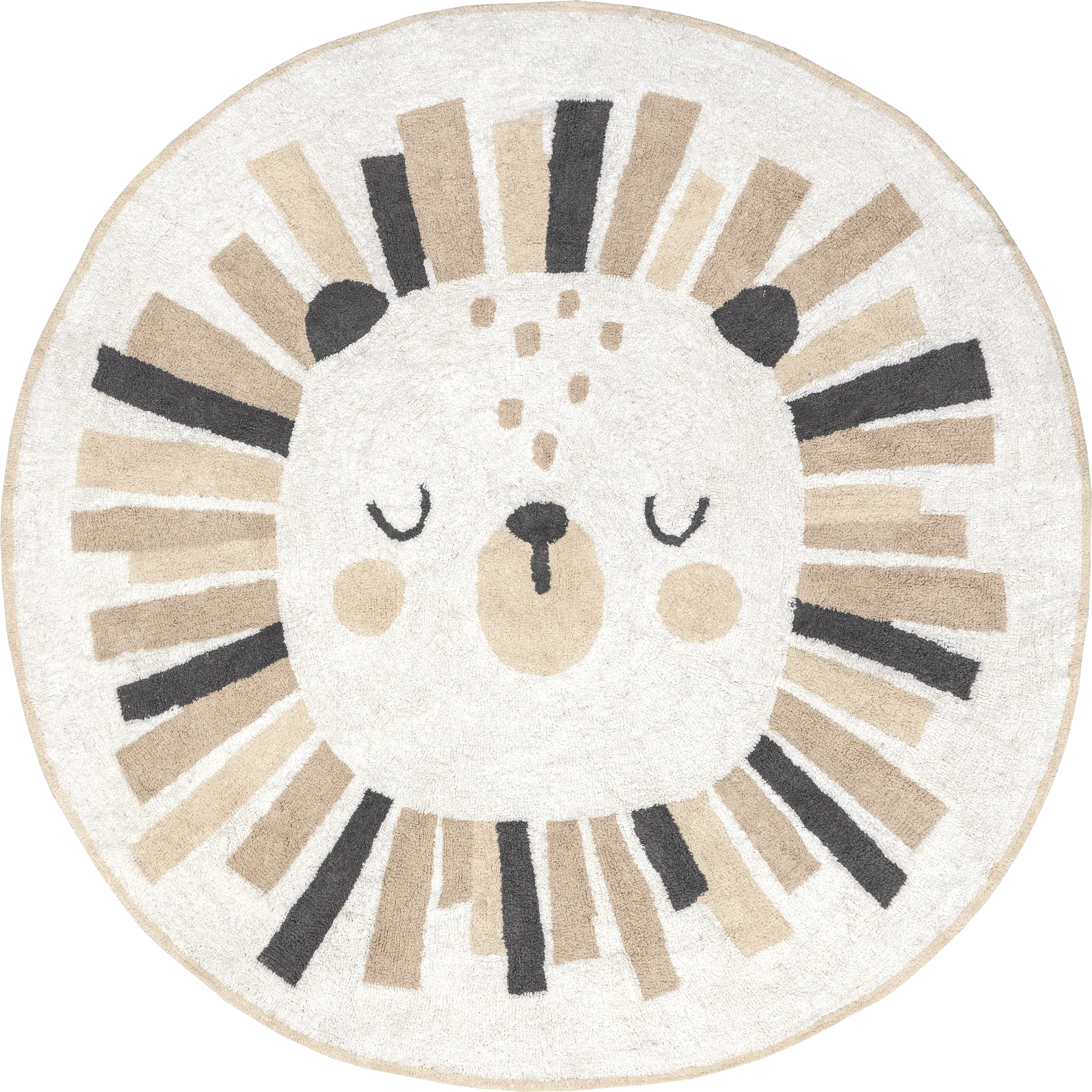 Lion Nursery Washable Rug | Ivory