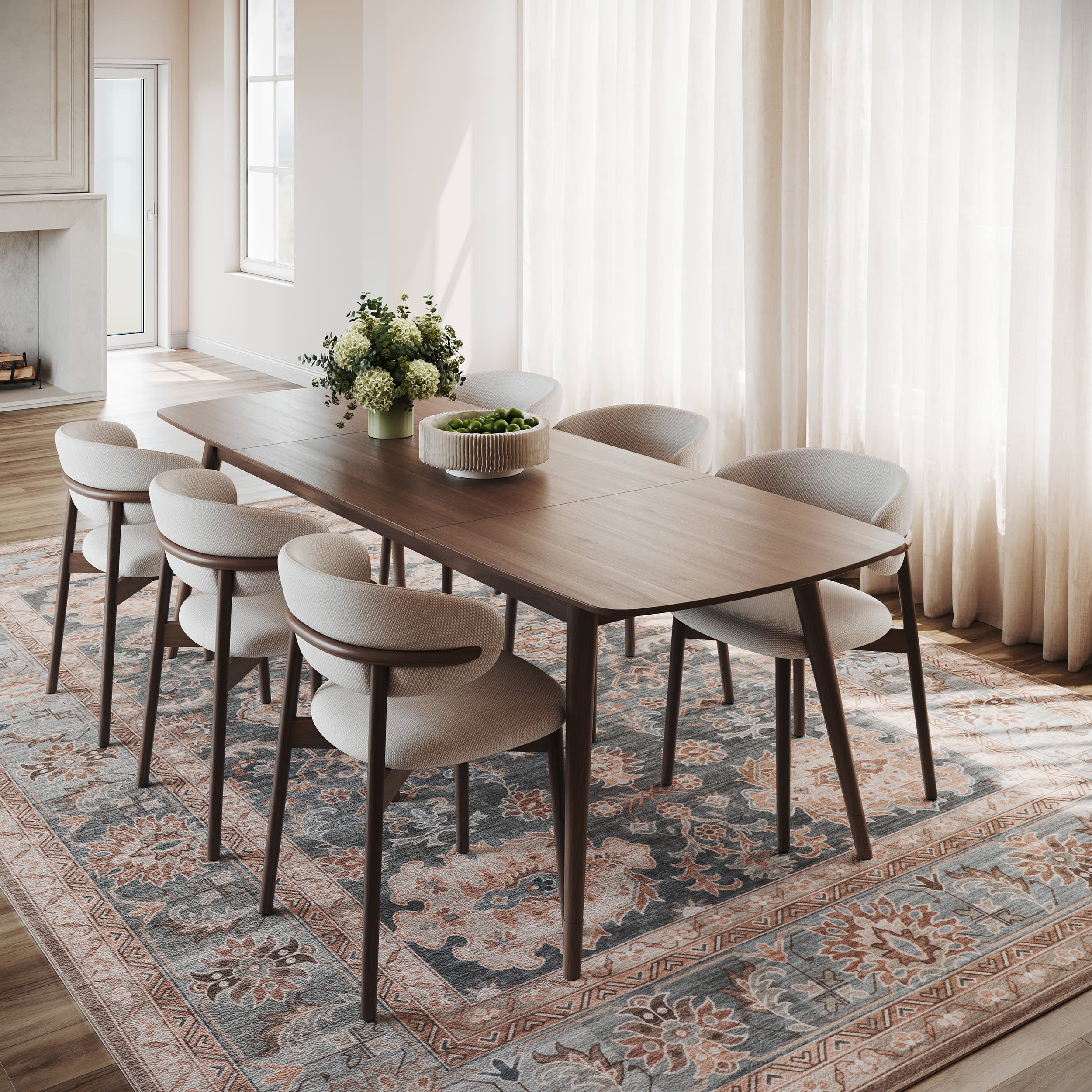 Liora Traditional Washable Rug | Blue - Image 2