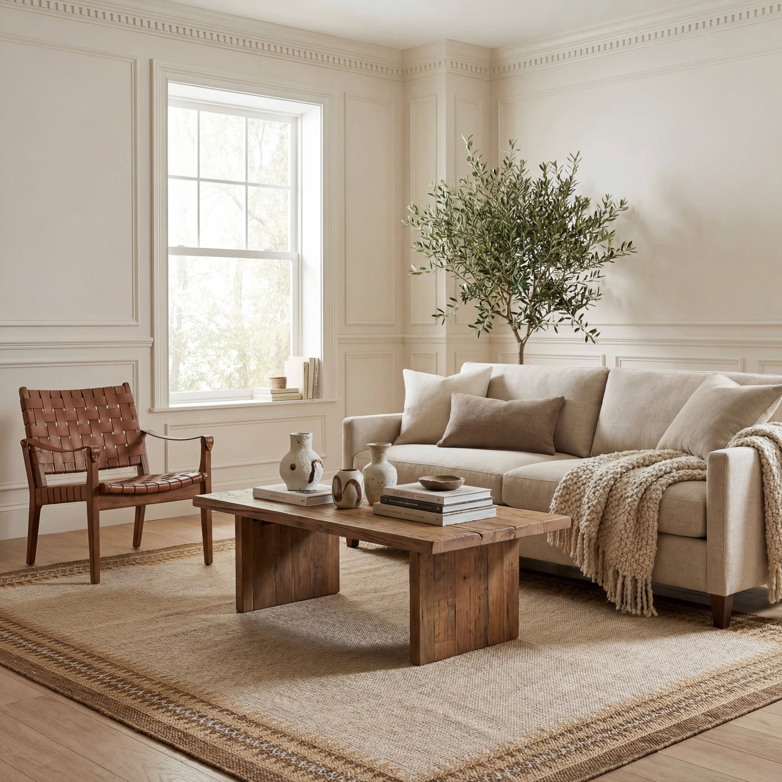 Loenya Modern Bordered Indoor/Outdoor Rug | Brown - Image 9