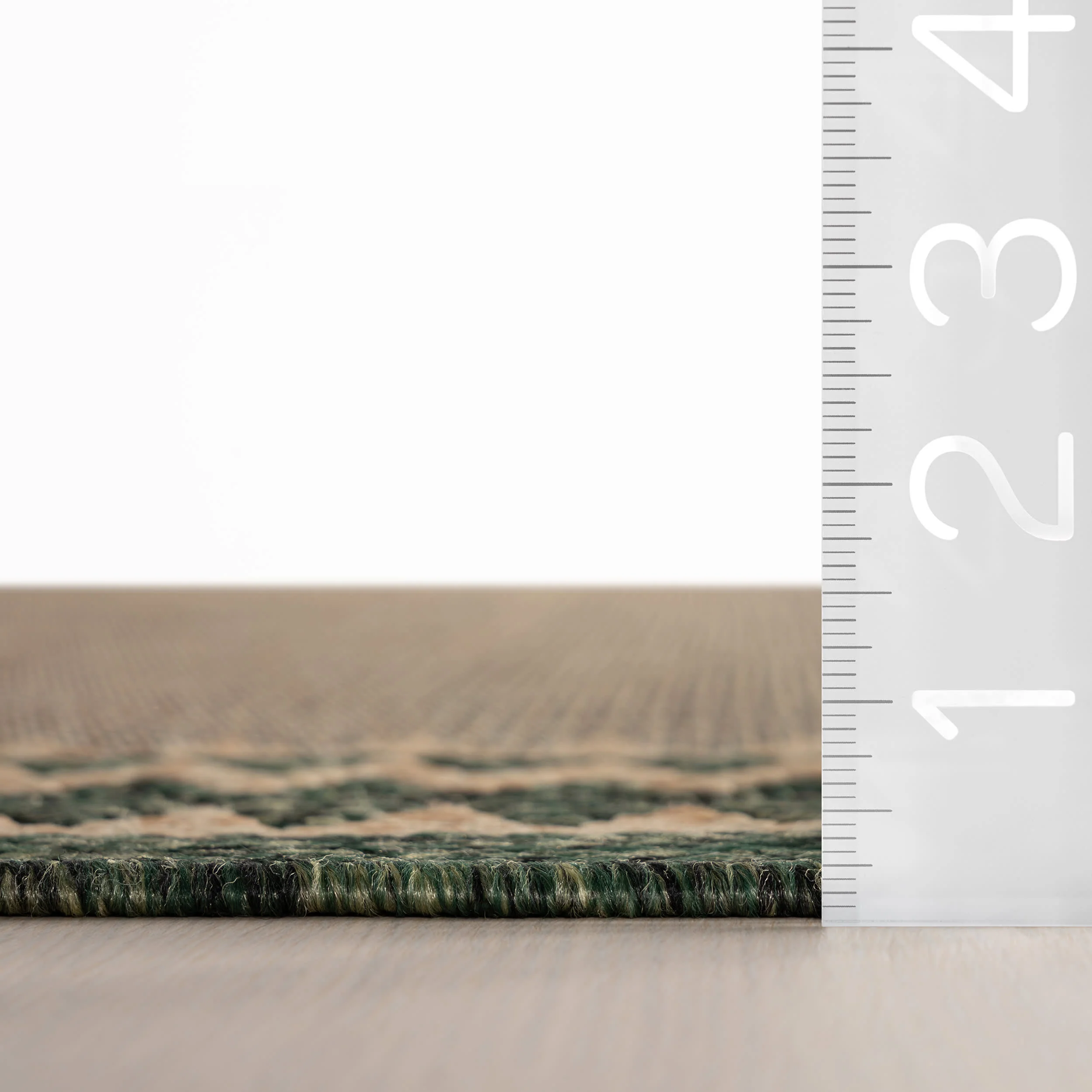 Loenya Modern Bordered Indoor/Outdoor Rug | Green - Image 4