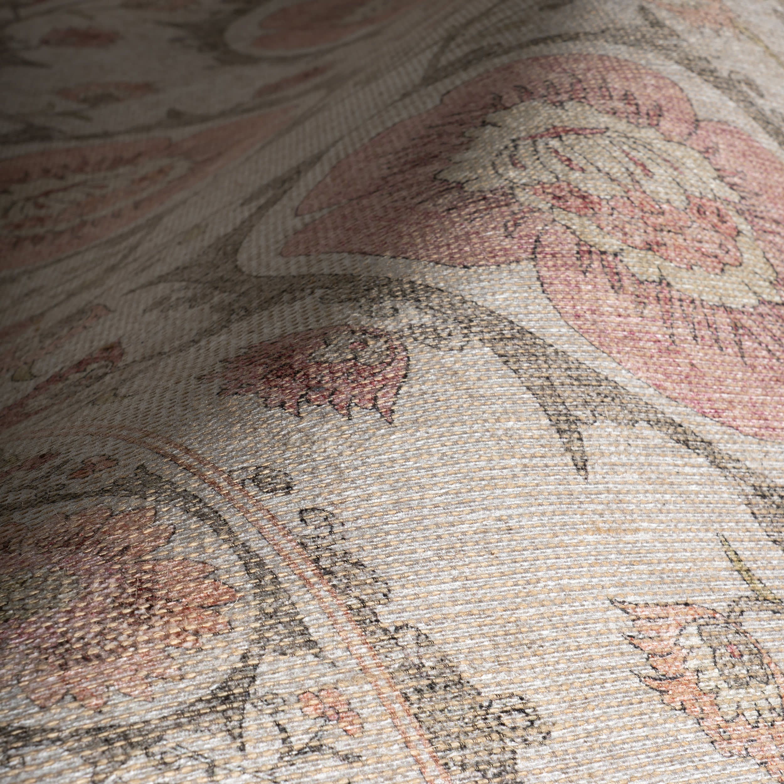 Lomia Traditional Vintage Medallion Area Rug | Ivory - Image 3