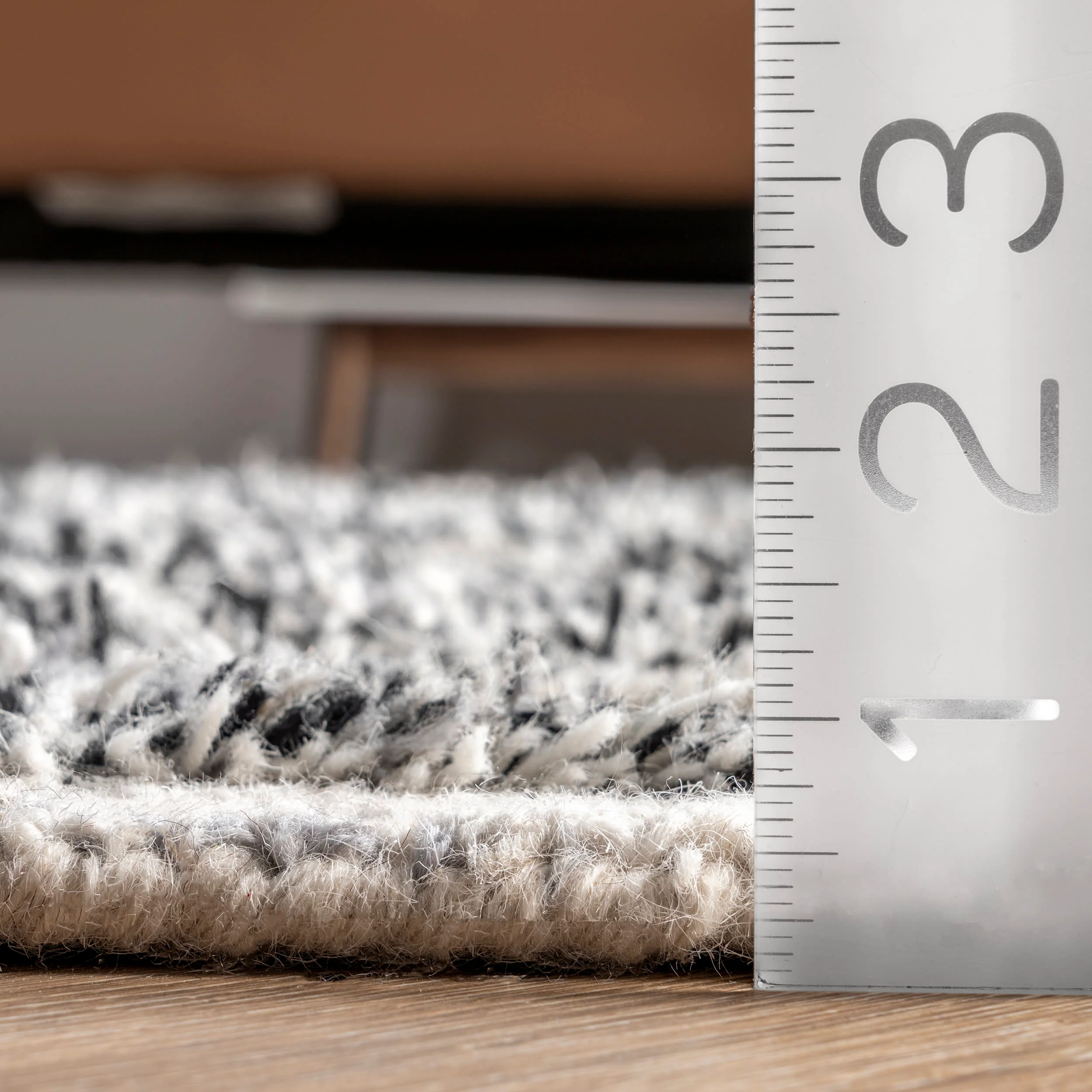 London Wool Lattice Rug | Grey - Image 5