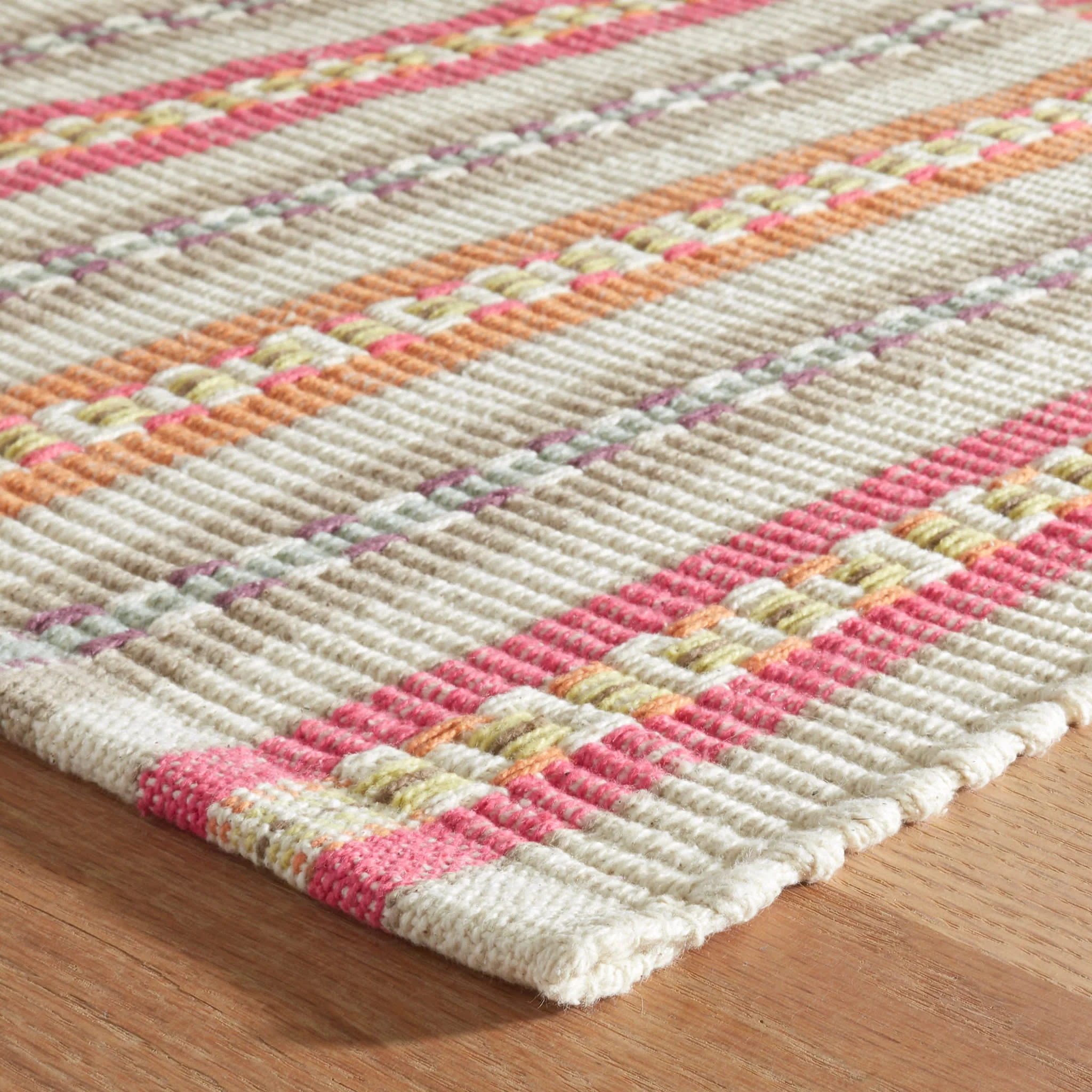 Long Slade Handwoven Cotton Rug | Spice - Image 6