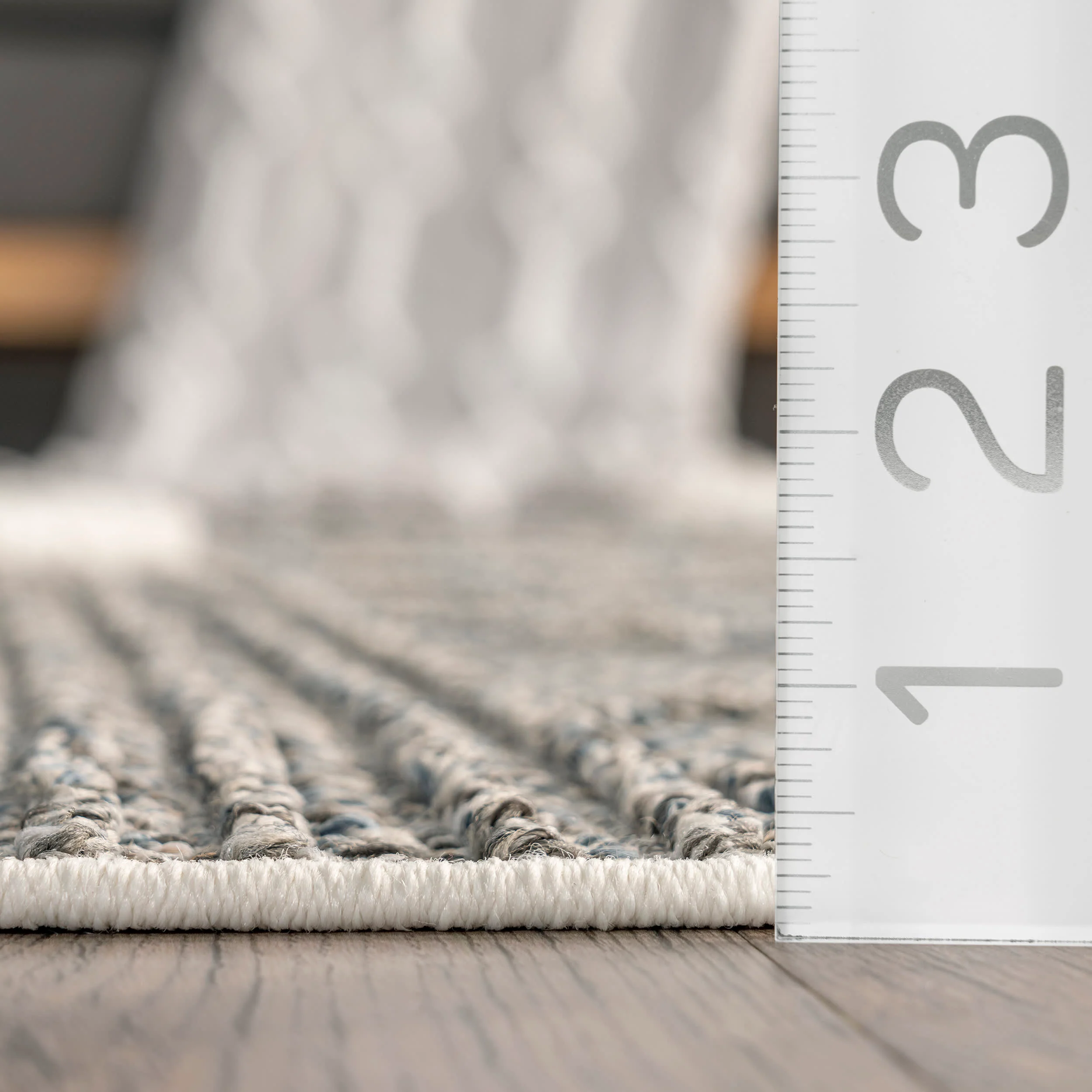 Louise Raised Diamond Rug | Grey - Image 5