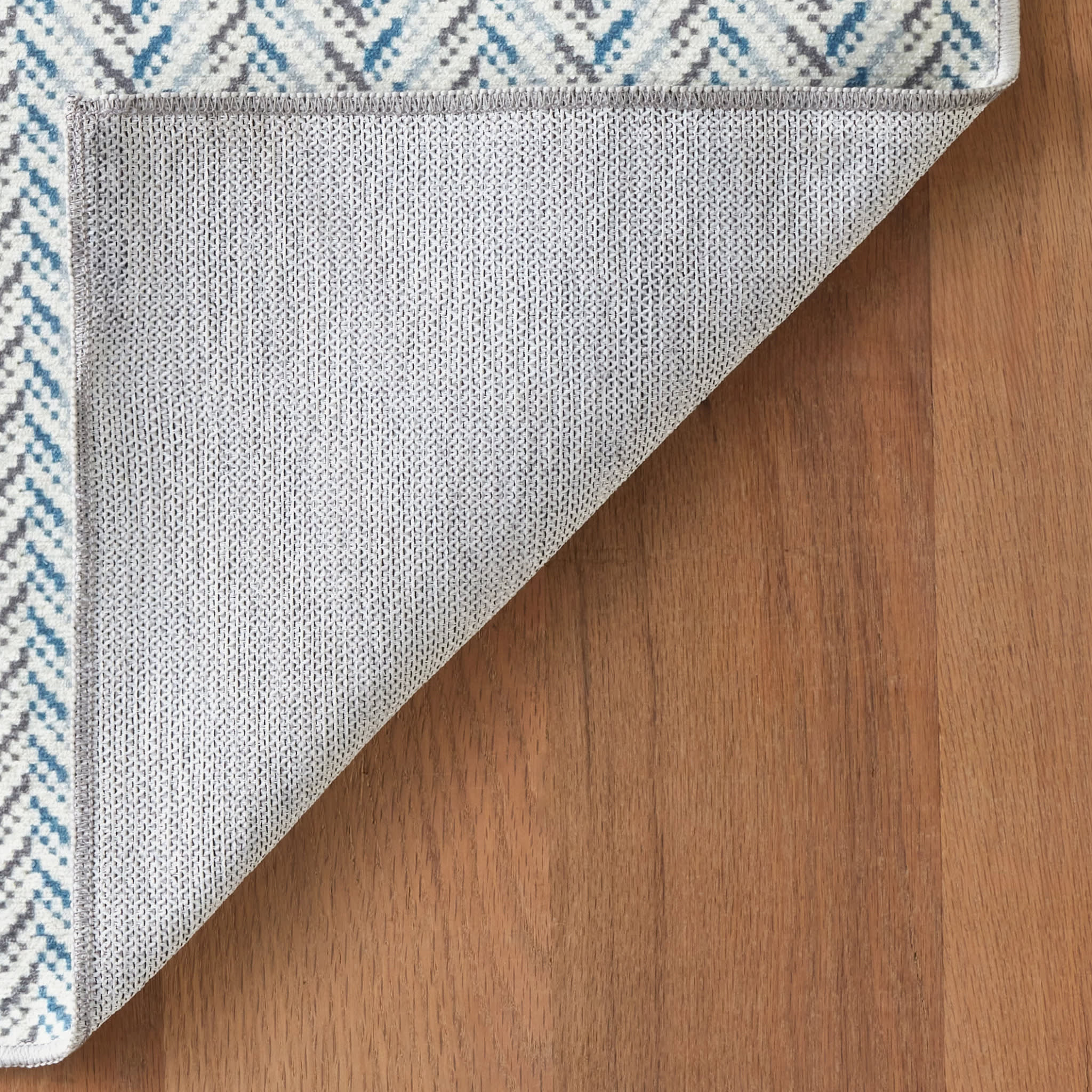 Lowell Machine Washable Rug | Blue - Image 6