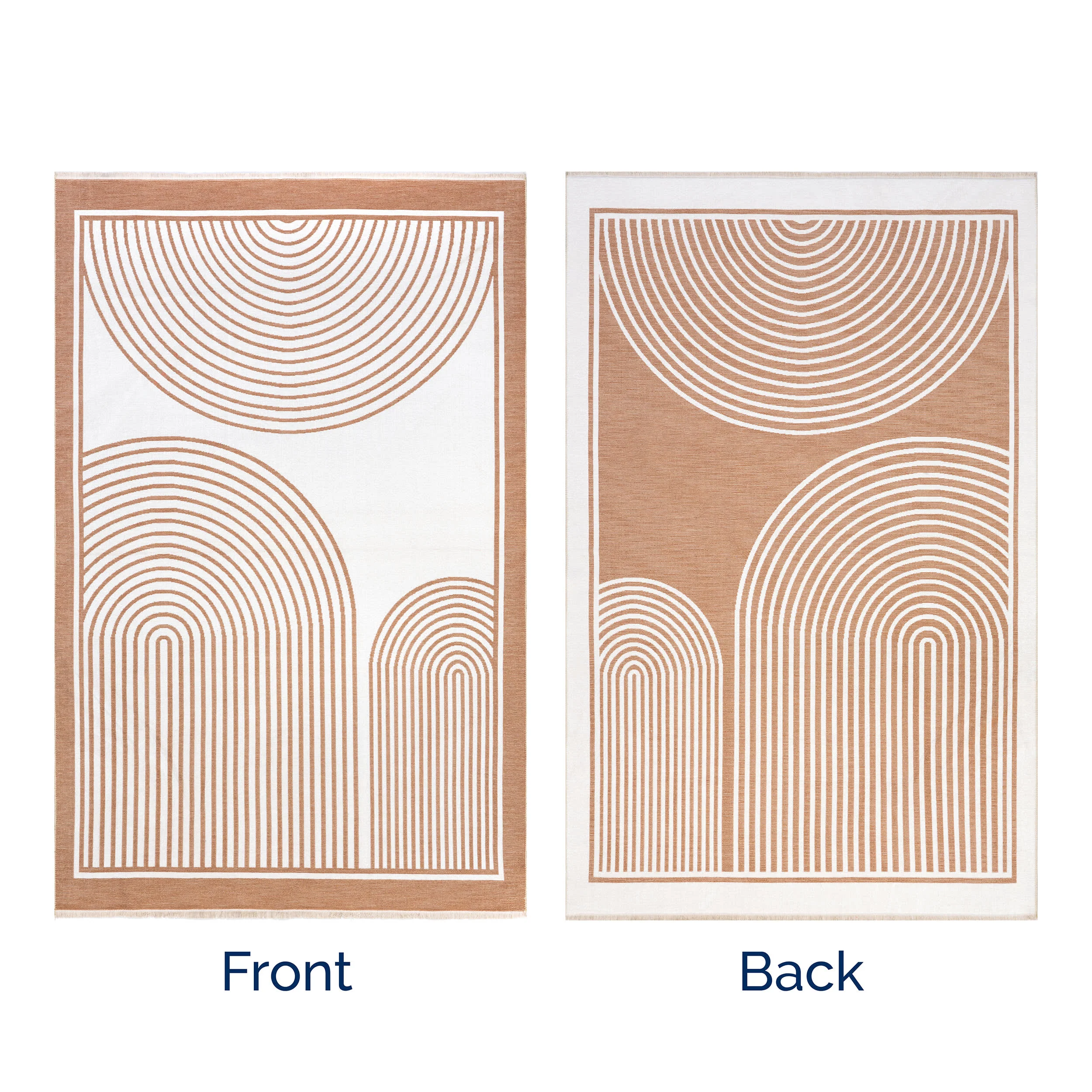 Lula Arced Reversible Washable Rug | Burnt Orange - Image 11