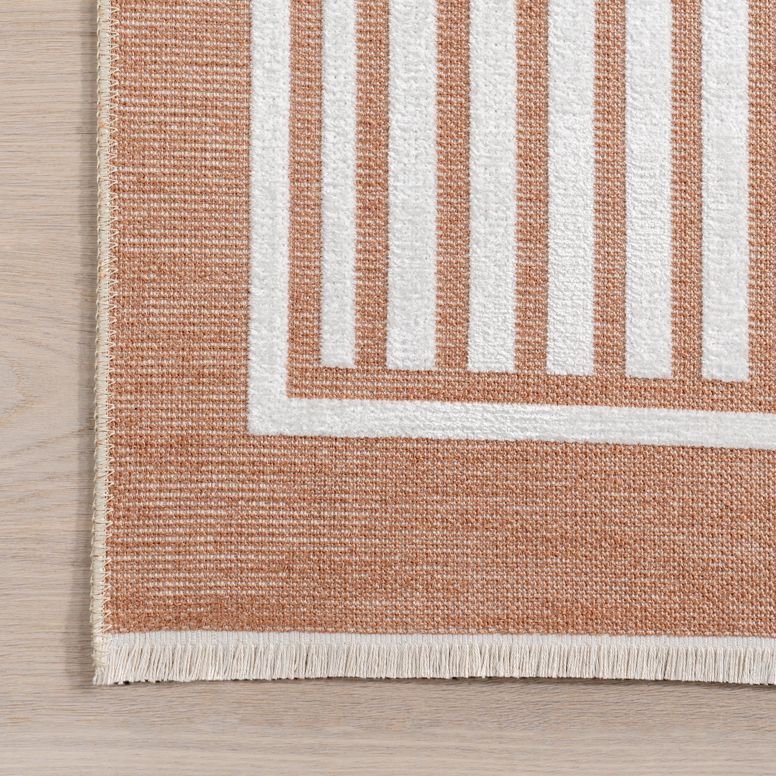 Lula Arced Reversible Washable Rug | Burnt Orange - Image 4