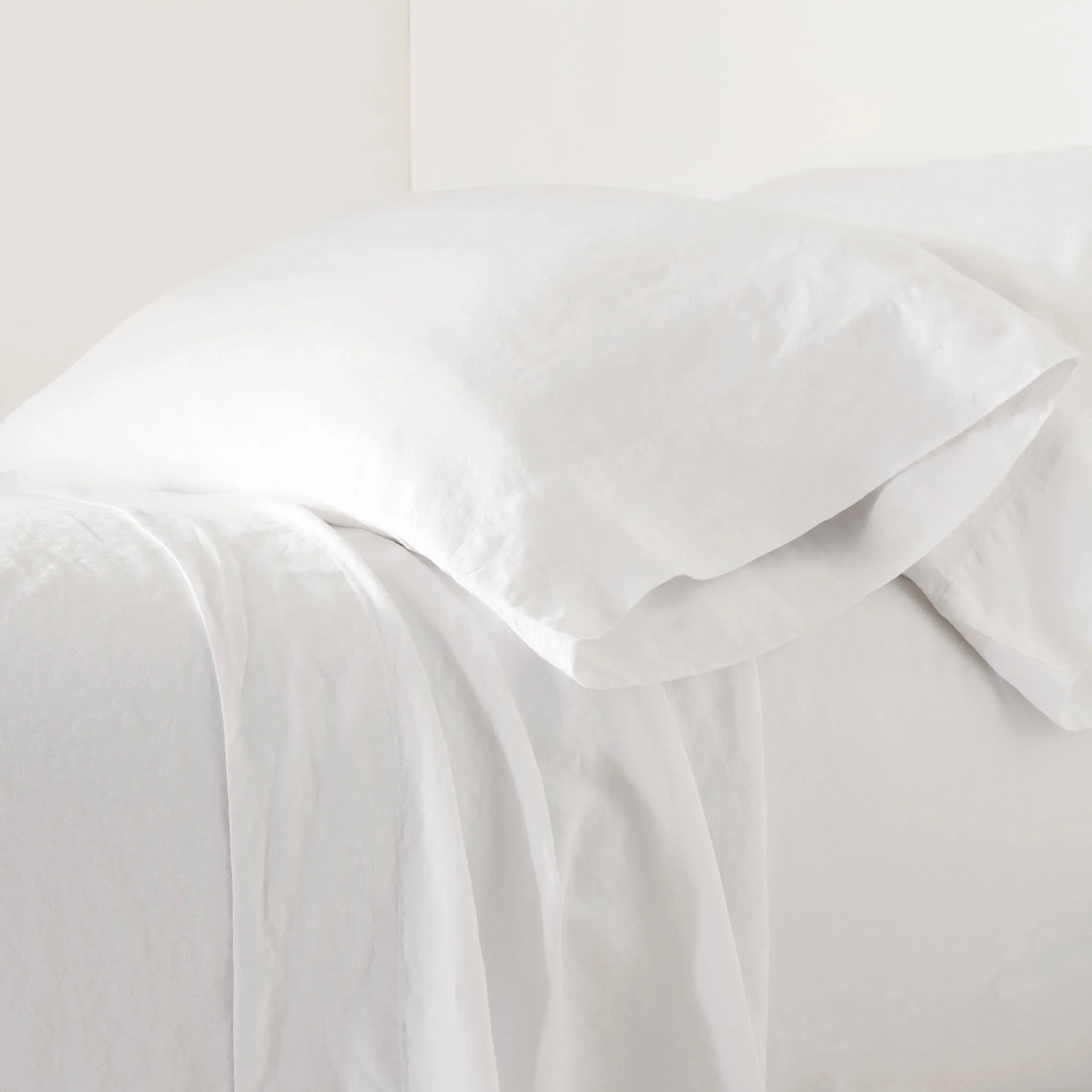 Luna Linen Pillowcases | White
