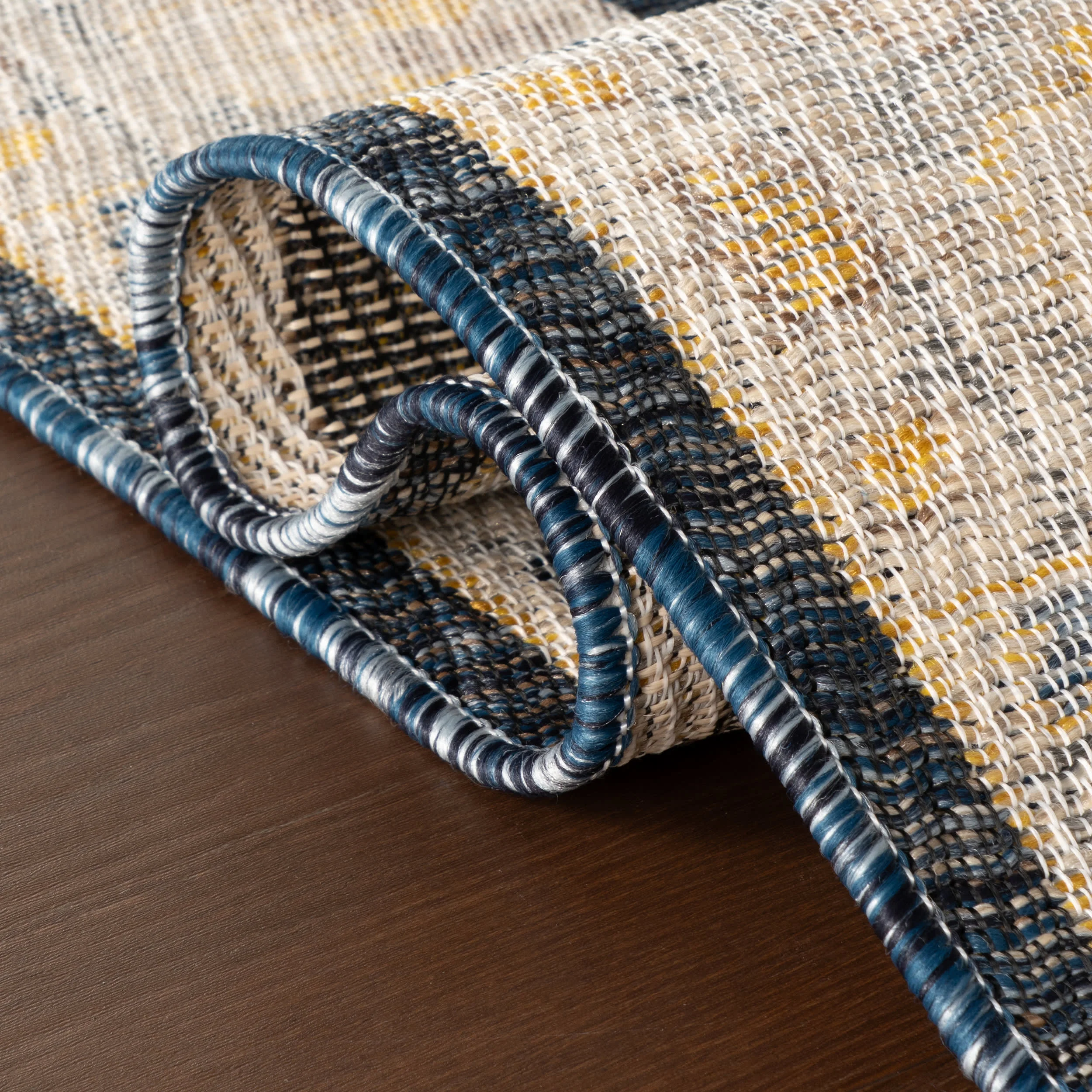 Lunaven Traditional Floral Indoor/Outdoor Rug | Navy - Image 10