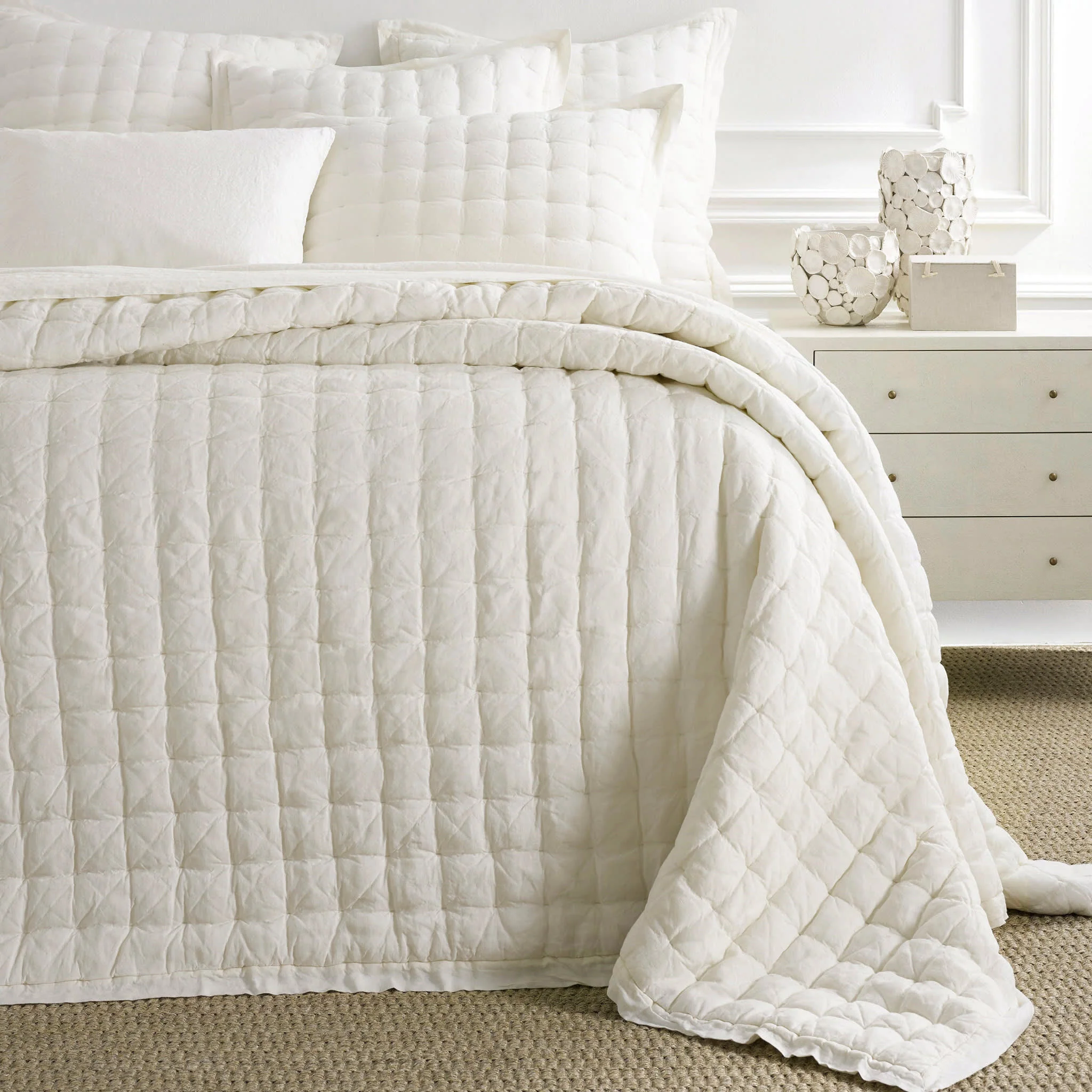 Lush Linen Puff | Ivory