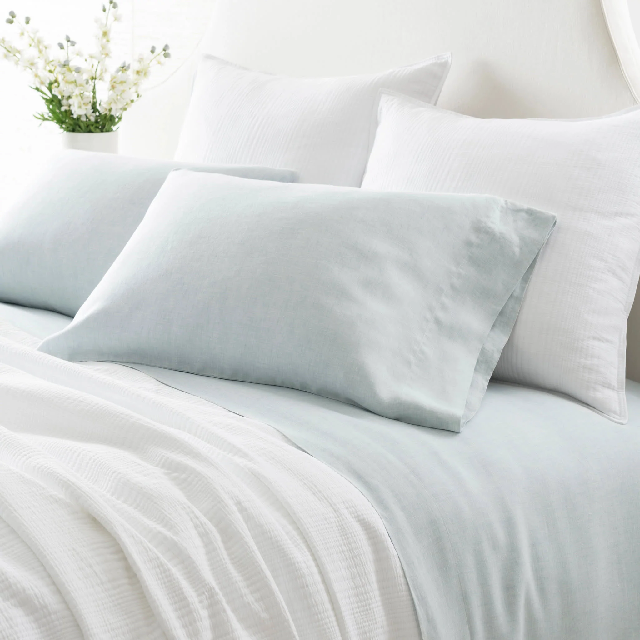Lush Linen Pillowcases | Sky