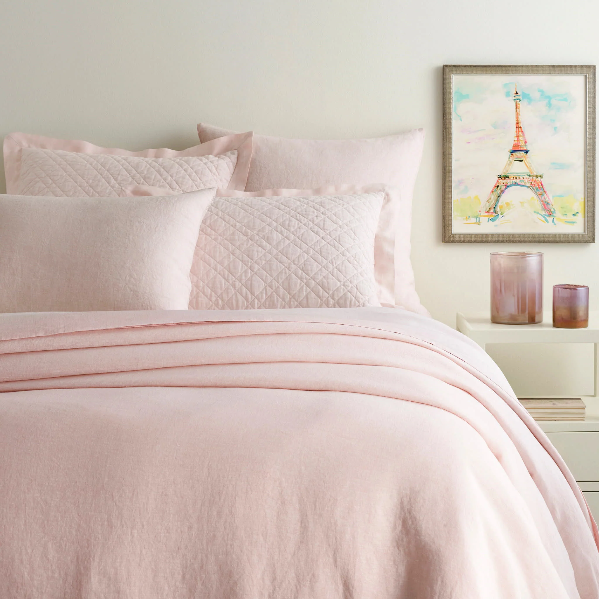 Lush Linen Duvet Cover | Slipper Pink