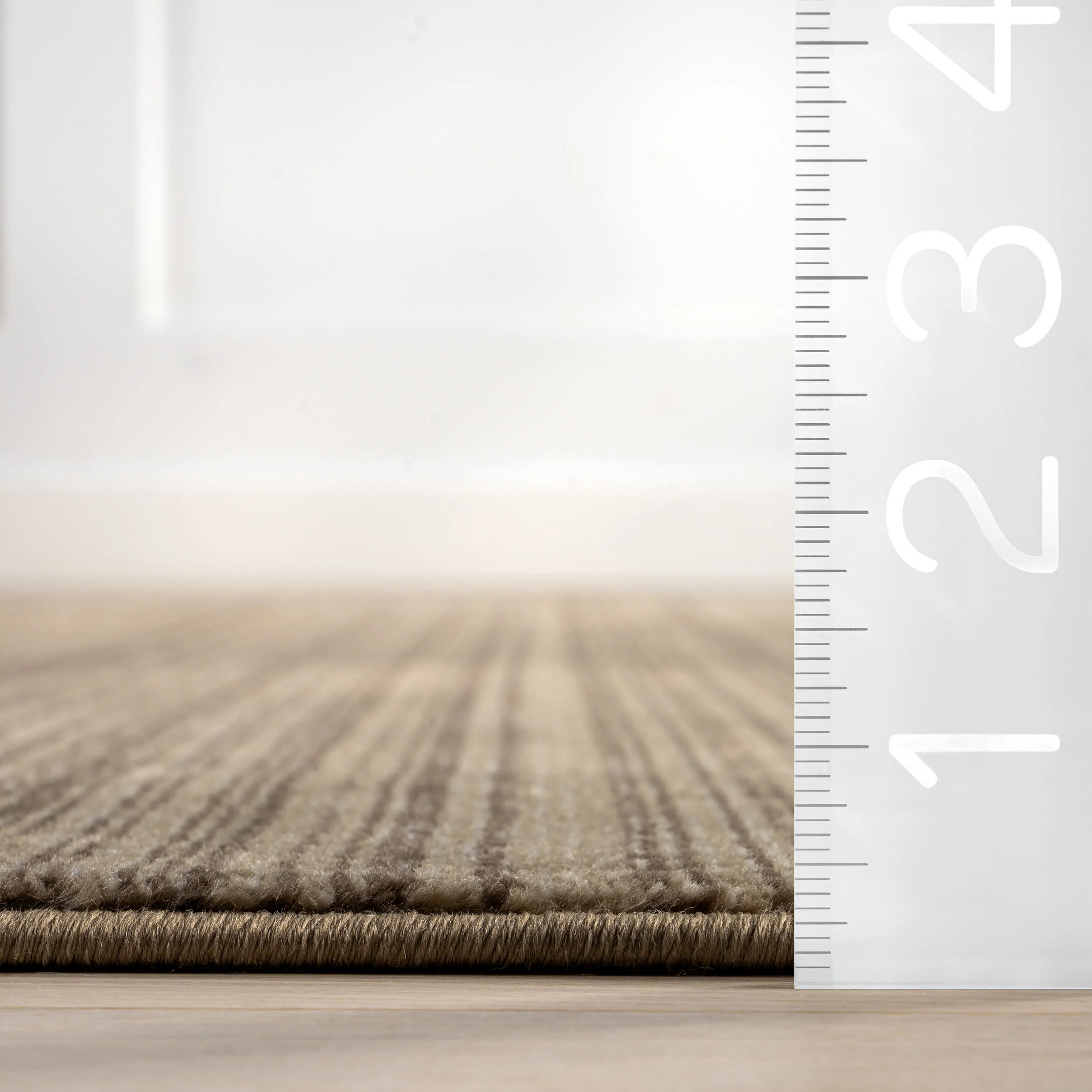 Lylah Solid Fringed Rug | Brown - Image 6