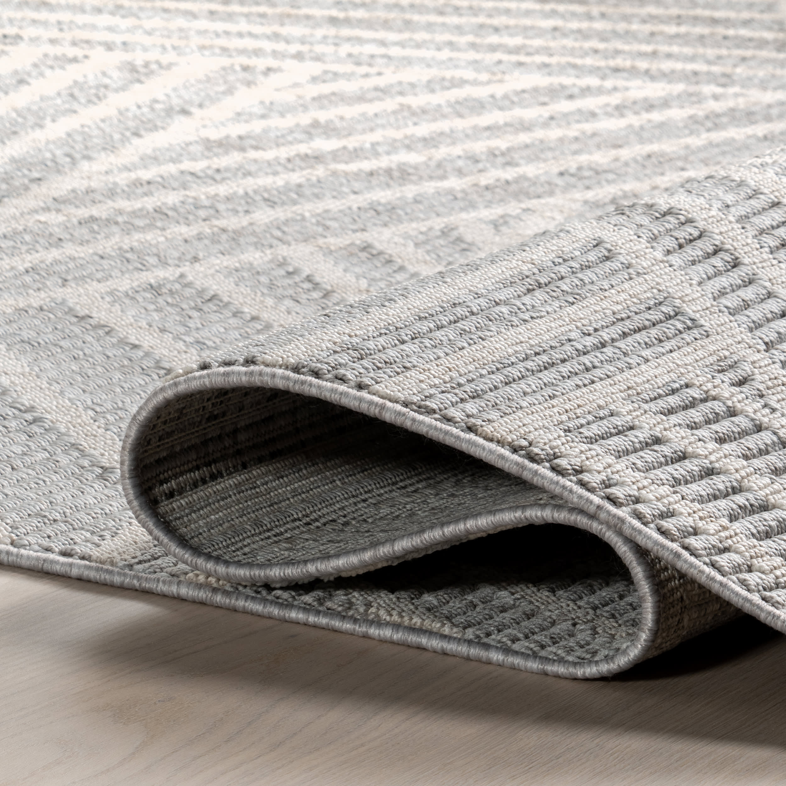 Lynette Running Lines Geometric Rug | Light Blue - Image 8