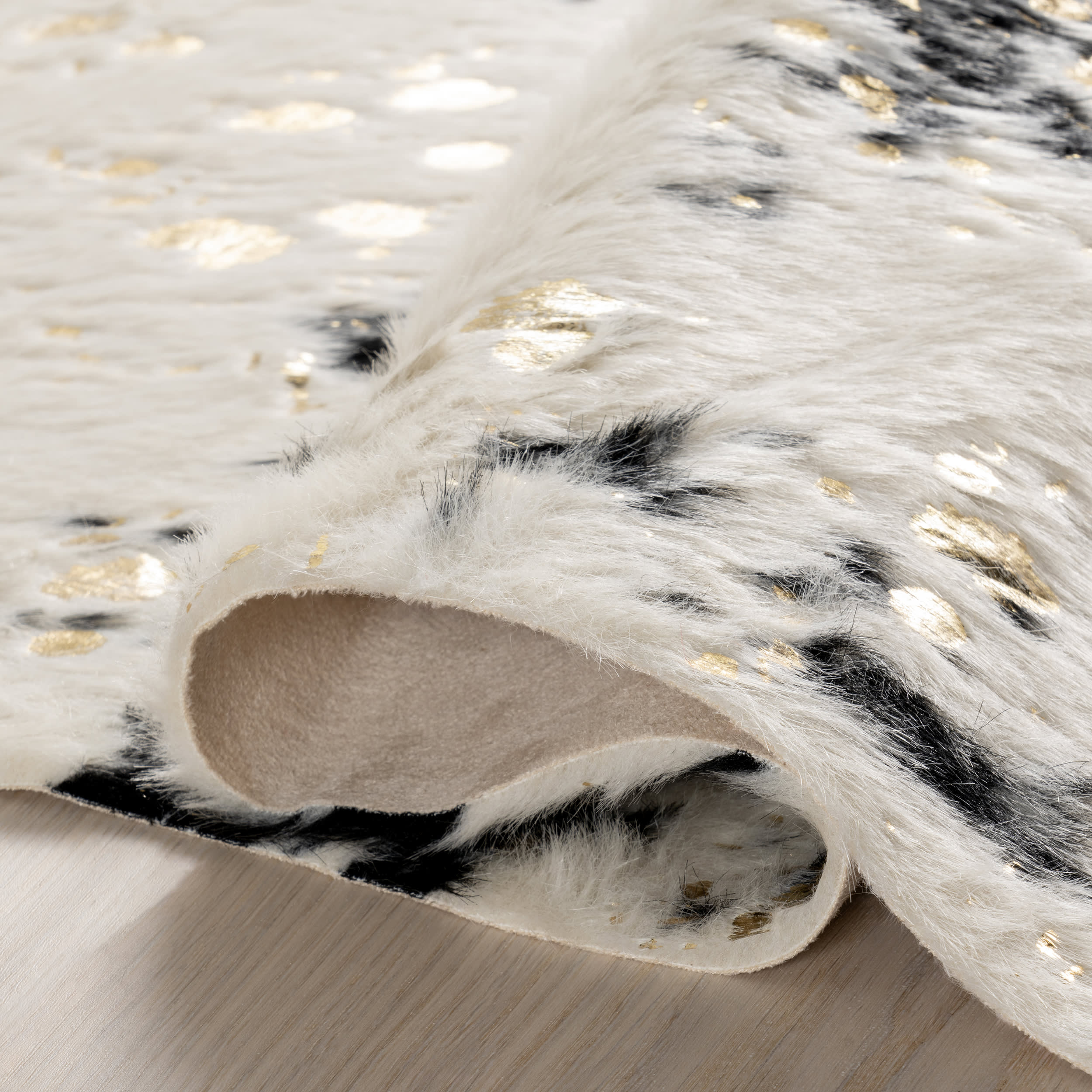 Macchiato Faux Cowhide Rug | Black - Image 9