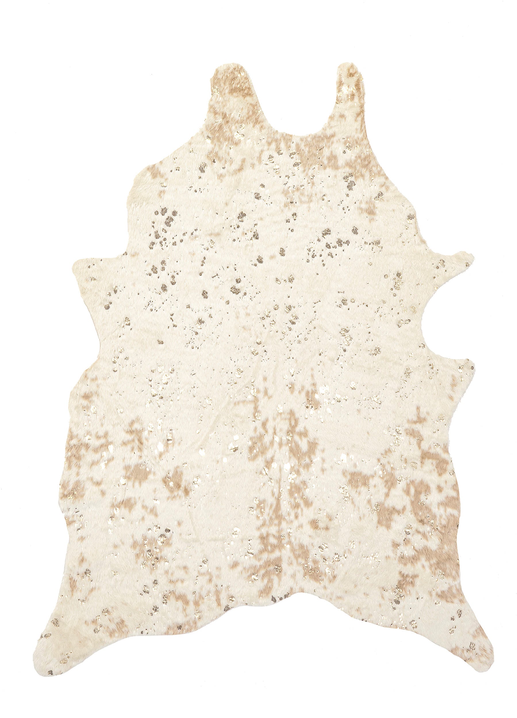 Macchiato Faux Cowhide Rug | Gold