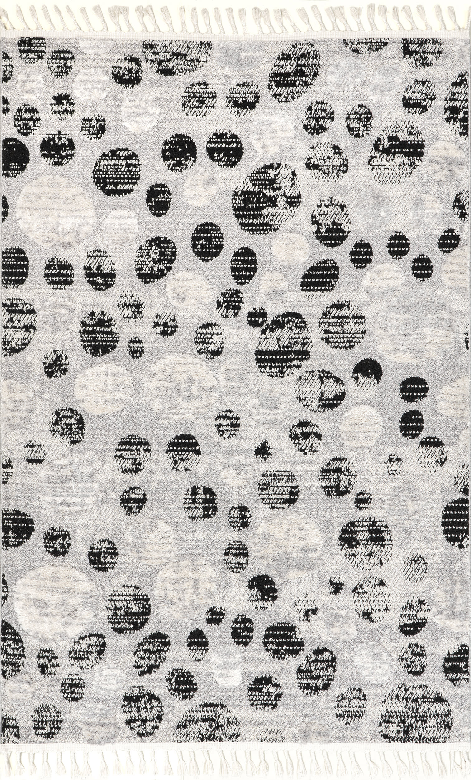 Macie Dotted Lifted Rug | Light Grey