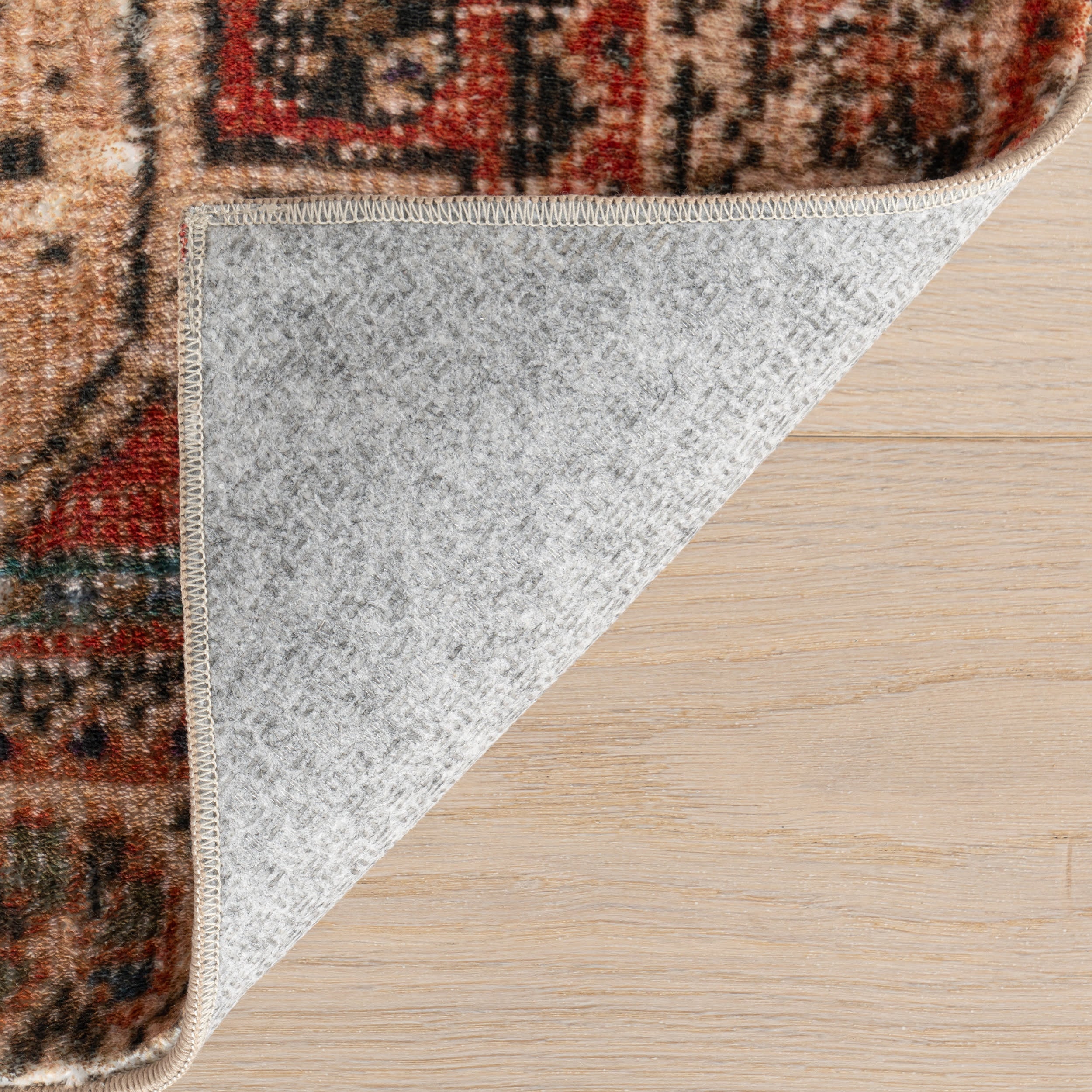 Madel Medallion Washable Rug | Red - Image 8