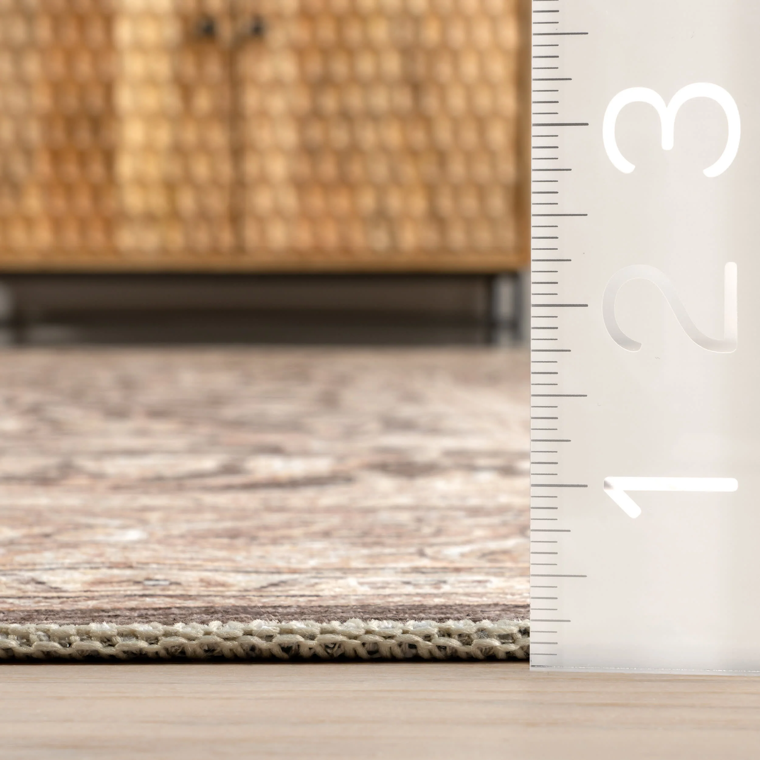 Madge Floral Spill Proof Washable Rug | Dark Brown - Image 5