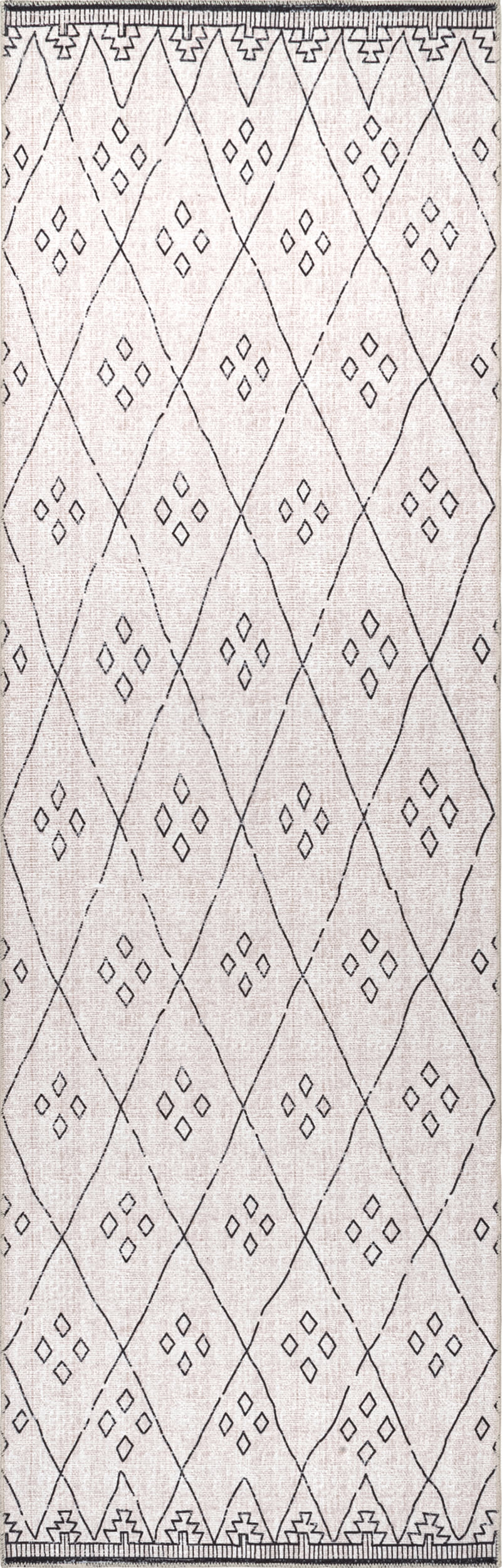Magdalena Diamond Geometric Rug | Ivory