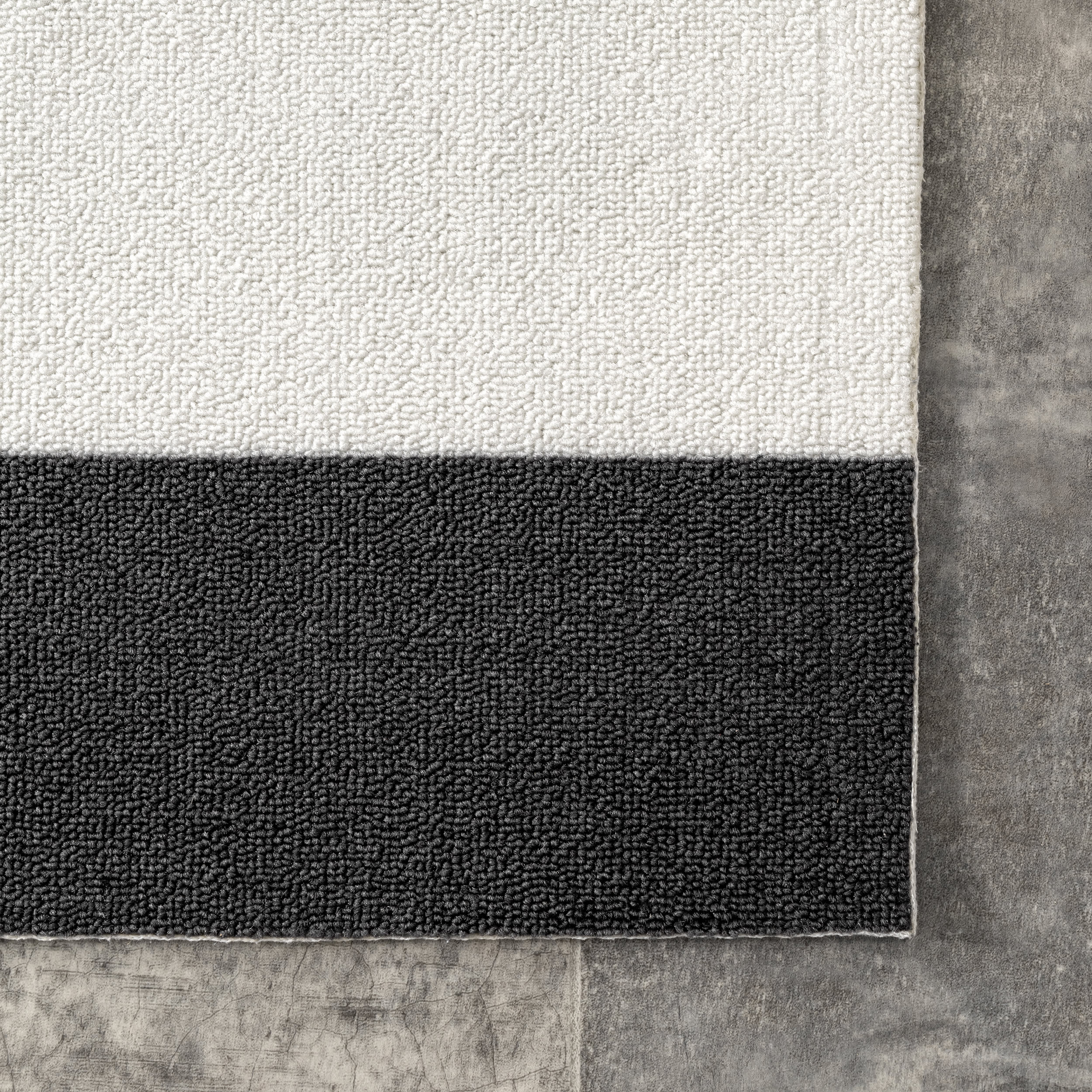 Magnolia Striped Indoor/Outdoor Rug | Black - Image 3