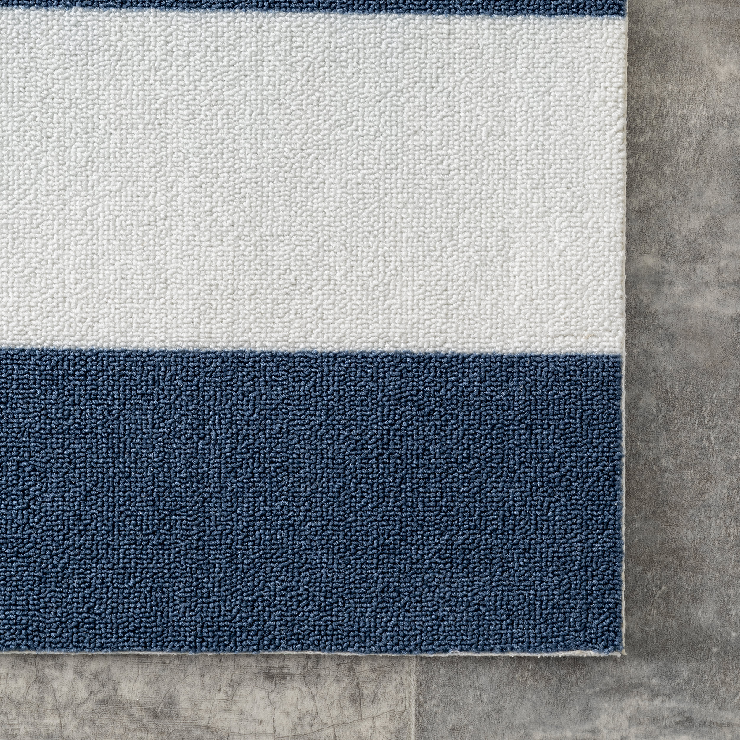 Magnolia Striped Indoor/Outdoor Rug | Navy - Image 3