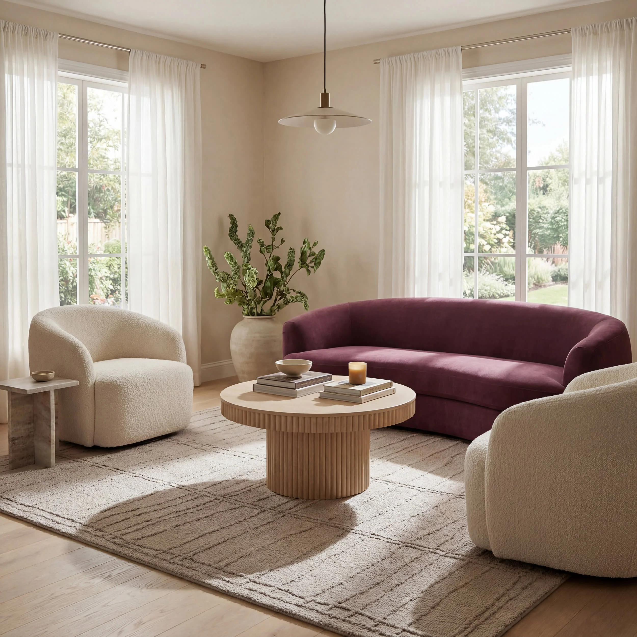 Maivy Bohemian Striped Wool Rug | Grey - Image 2