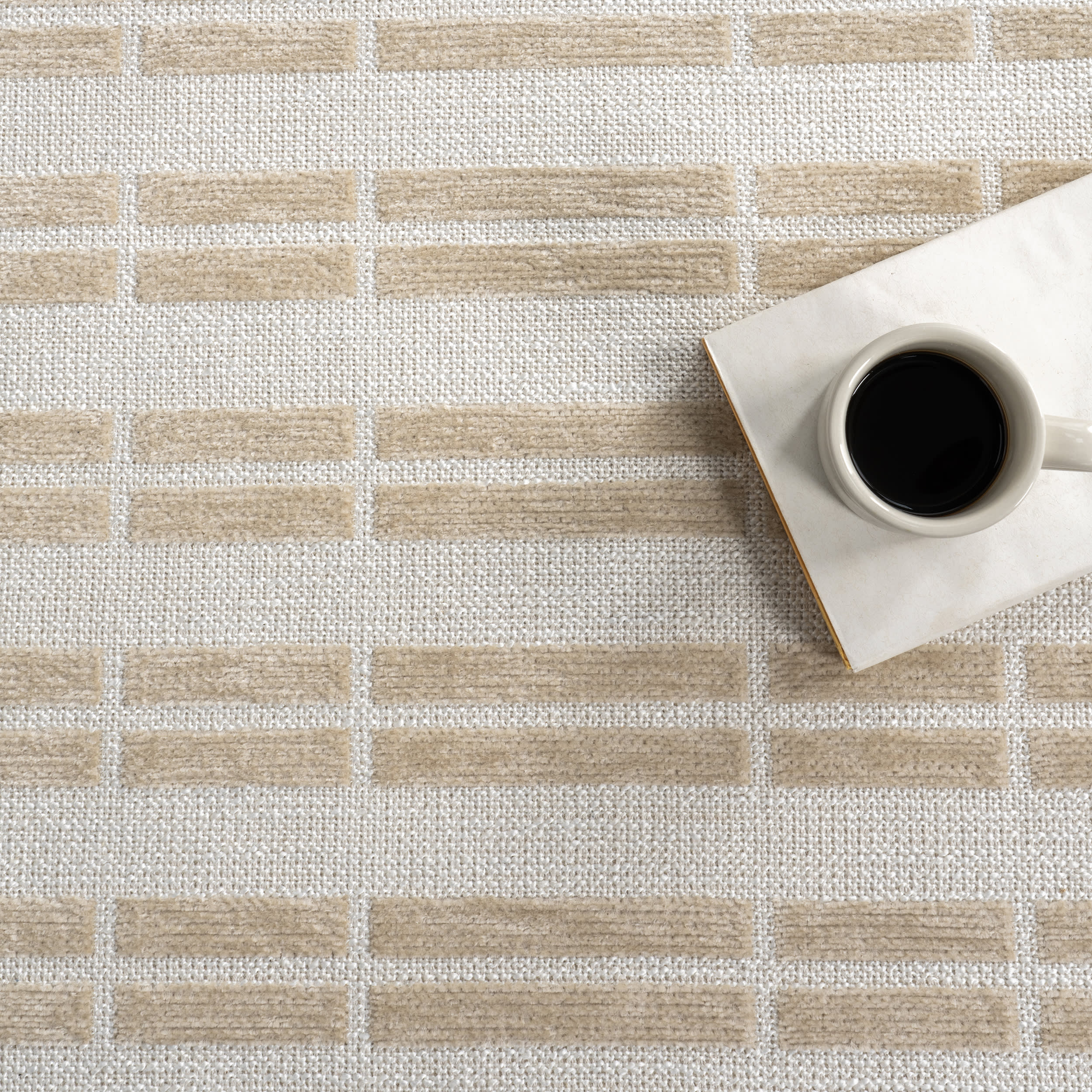 Malaya Striped Reversible Washable Rug | Taupe - Image 9
