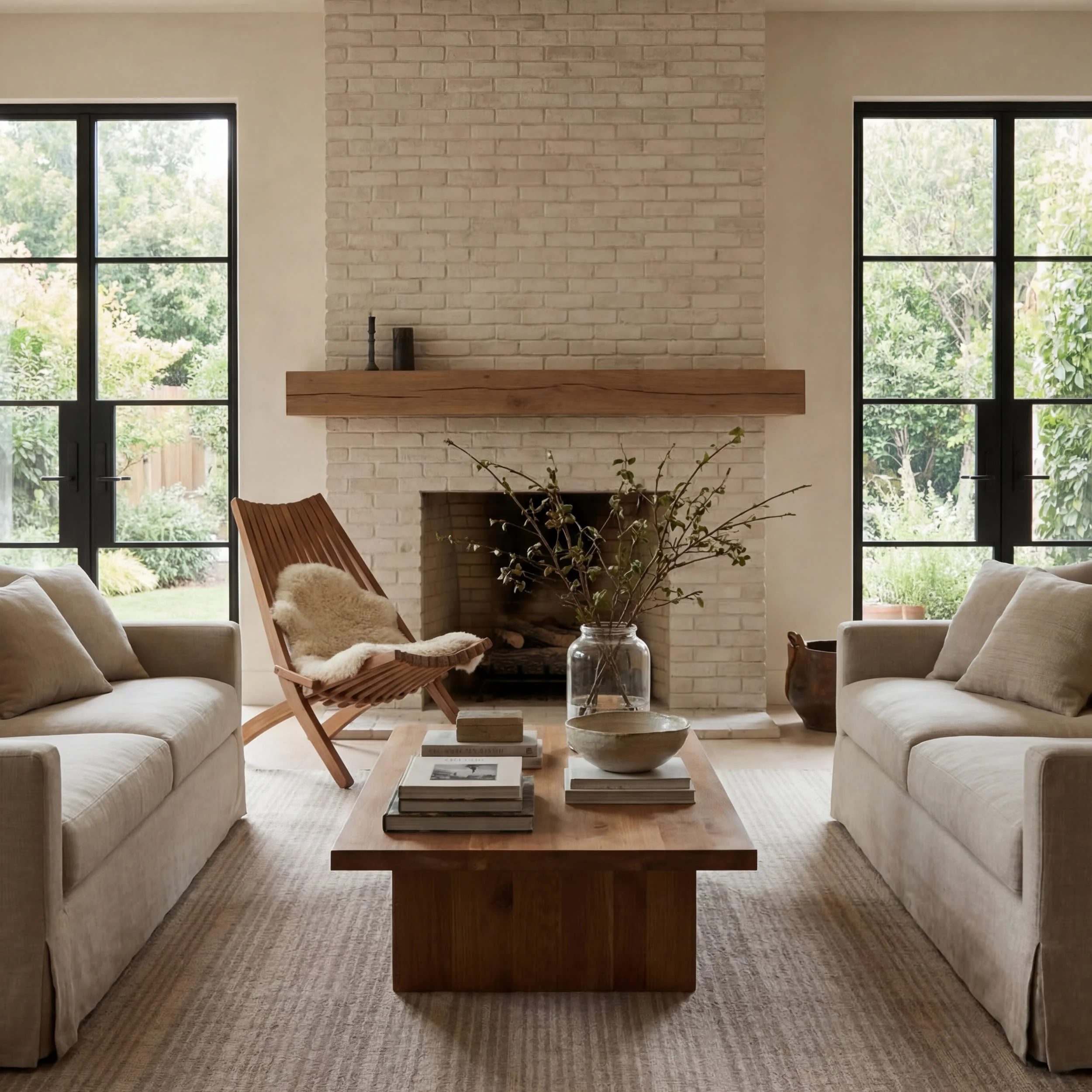 Malina Modern Striped Washable Rug | Beige - Image 2