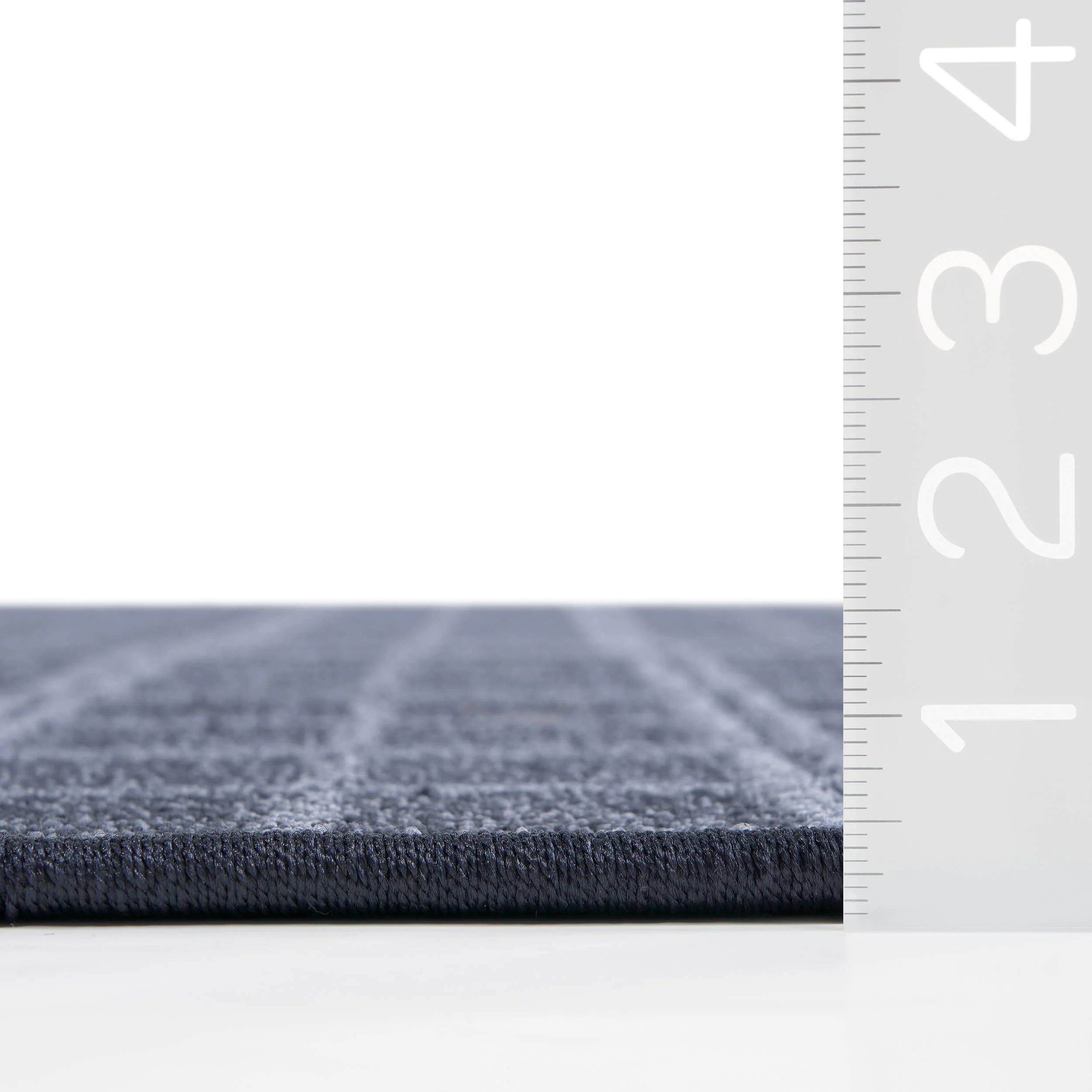 Mallard Plaid Ridged Custom Rug | Dark Blue - Image 3