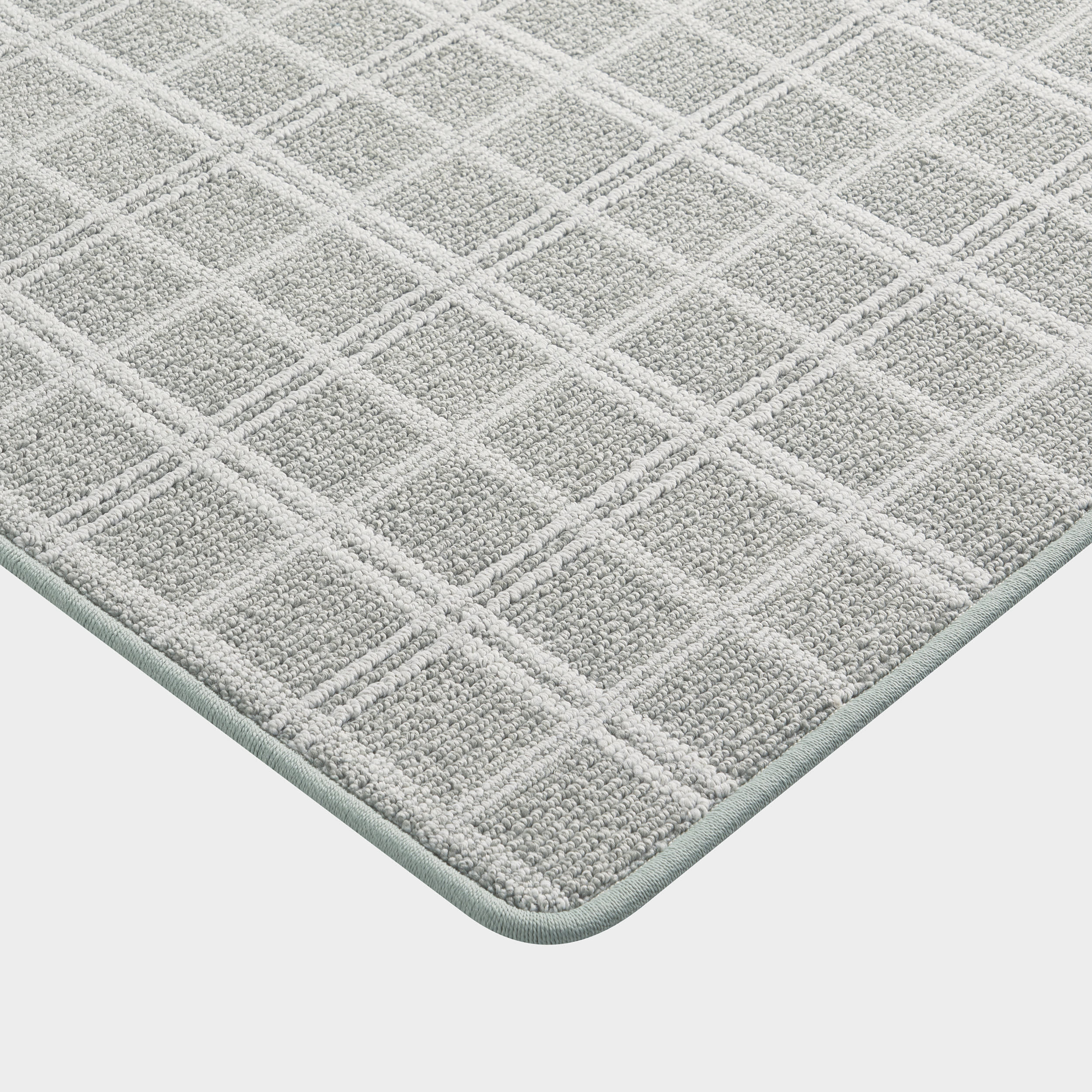 Mallard Plaid Ridged Custom Rug | Pale Blue - Image 2