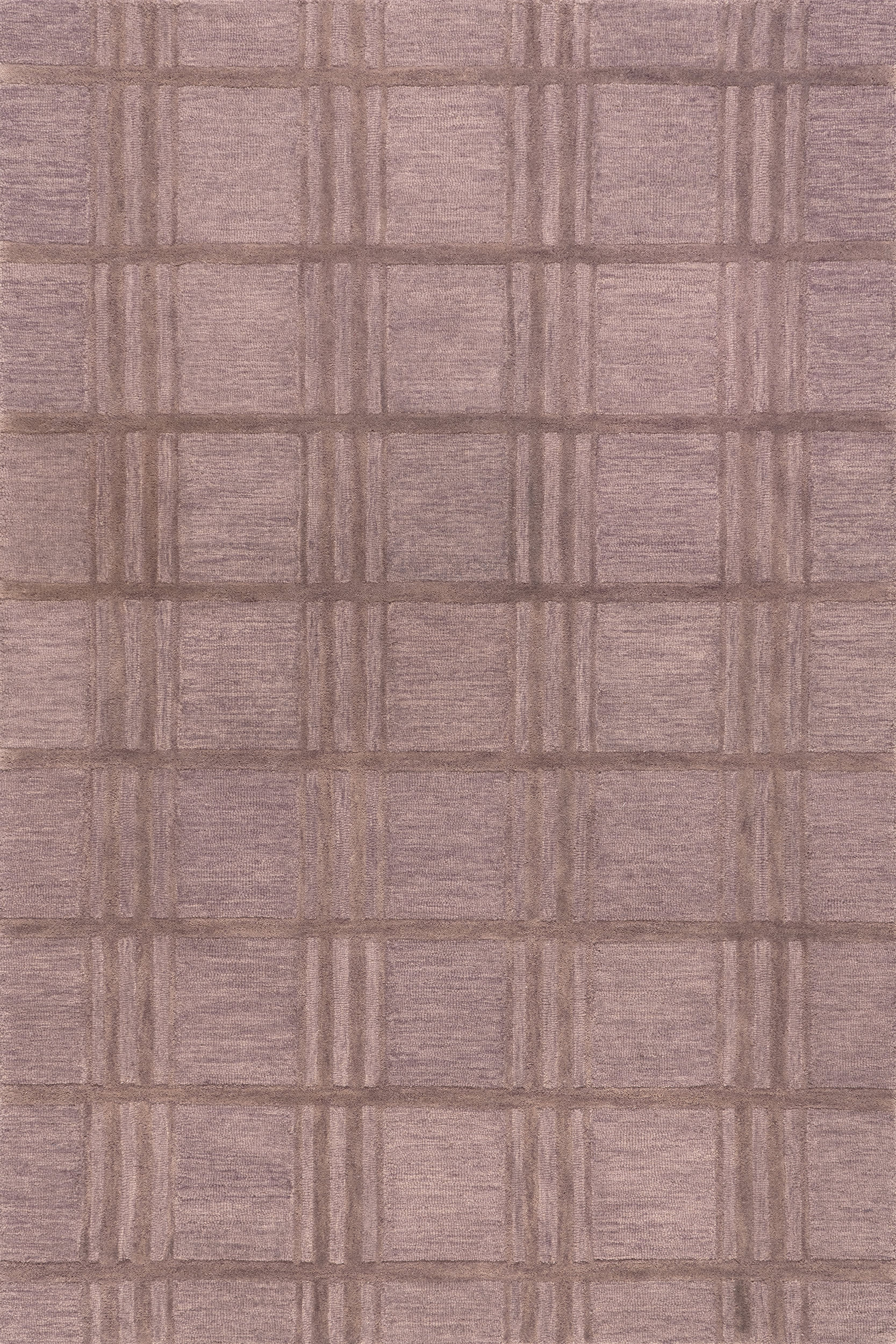 Mallory Checked Wool Rug | Mauve