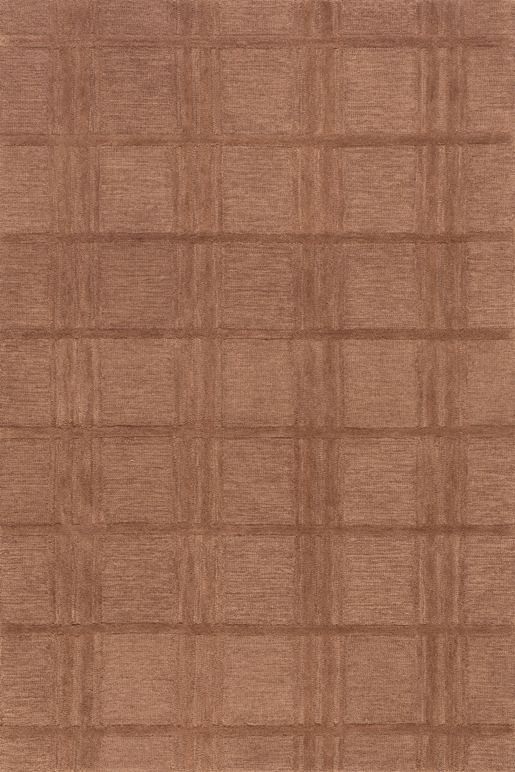 Mallory Checked Wool Rug | Rust
