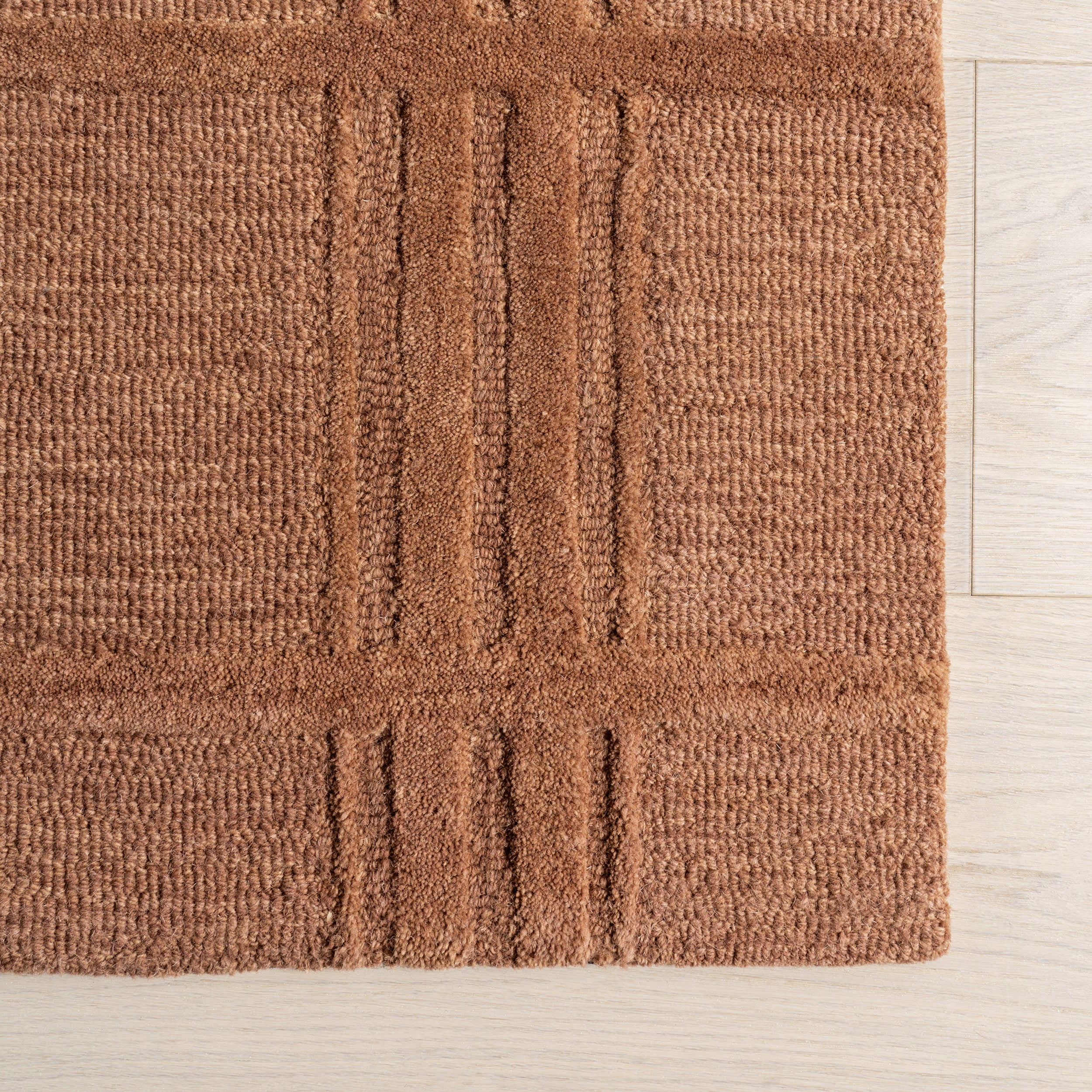 Mallory Checked Wool Rug | Rust - Image 4
