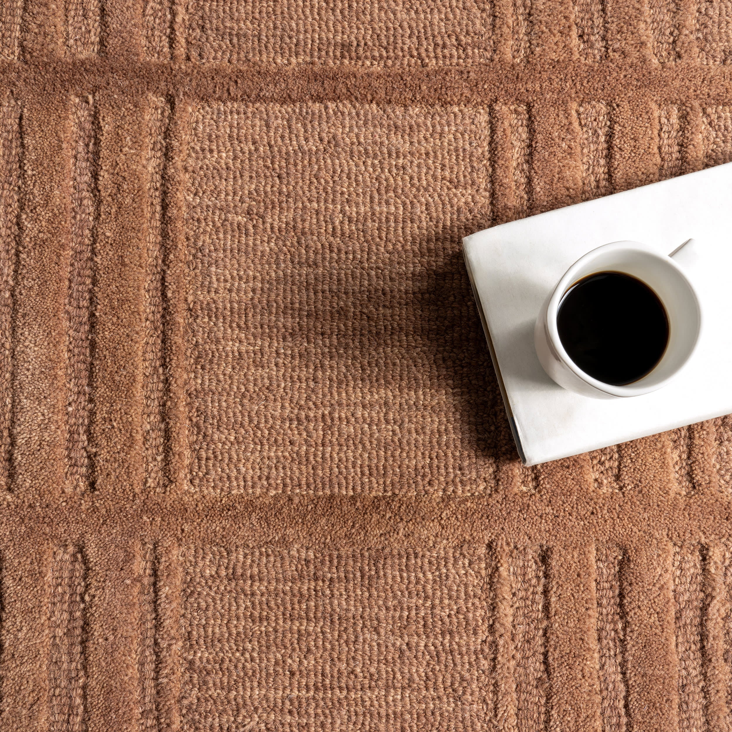 Mallory Checked Wool Rug | Rust - Image 7