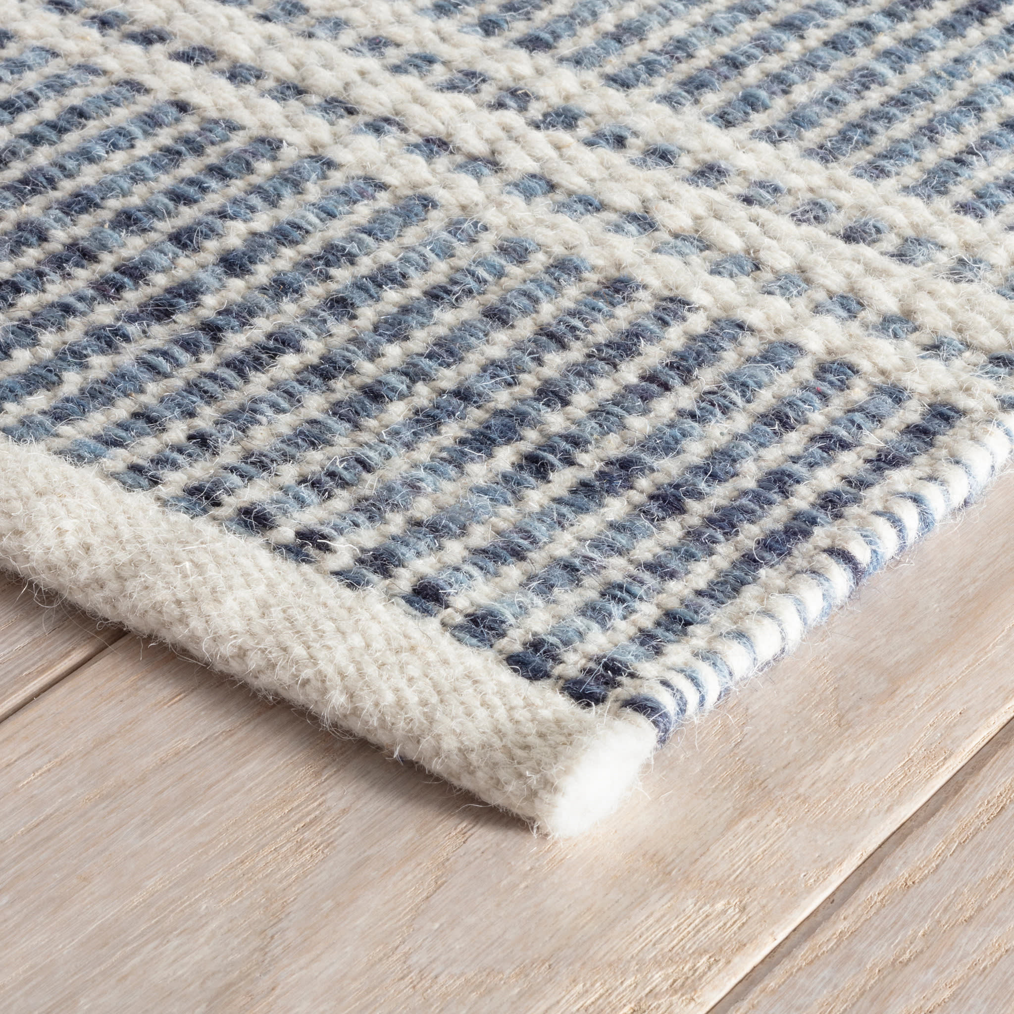Malta Handwoven Wool Rug | Blue - Image 11