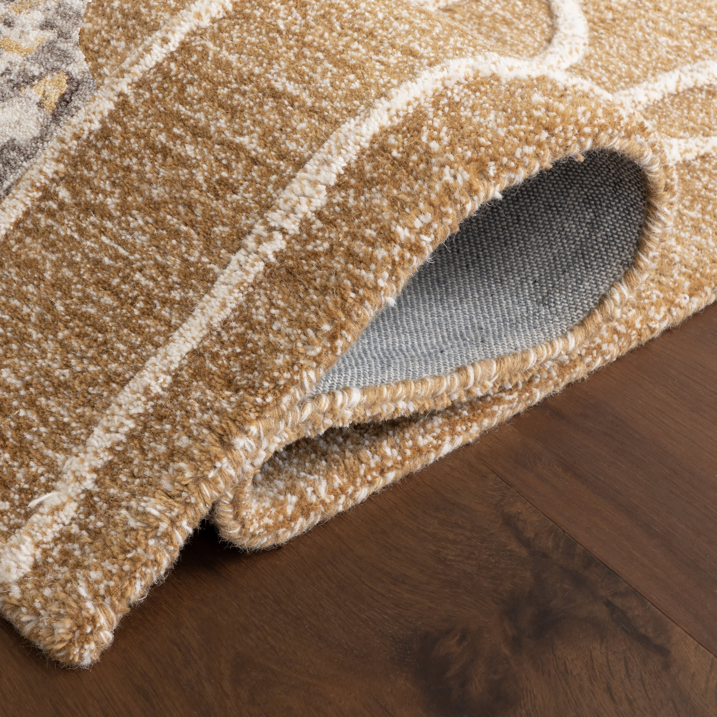 Mana Abstract Wool Rug | Beige - Image 8