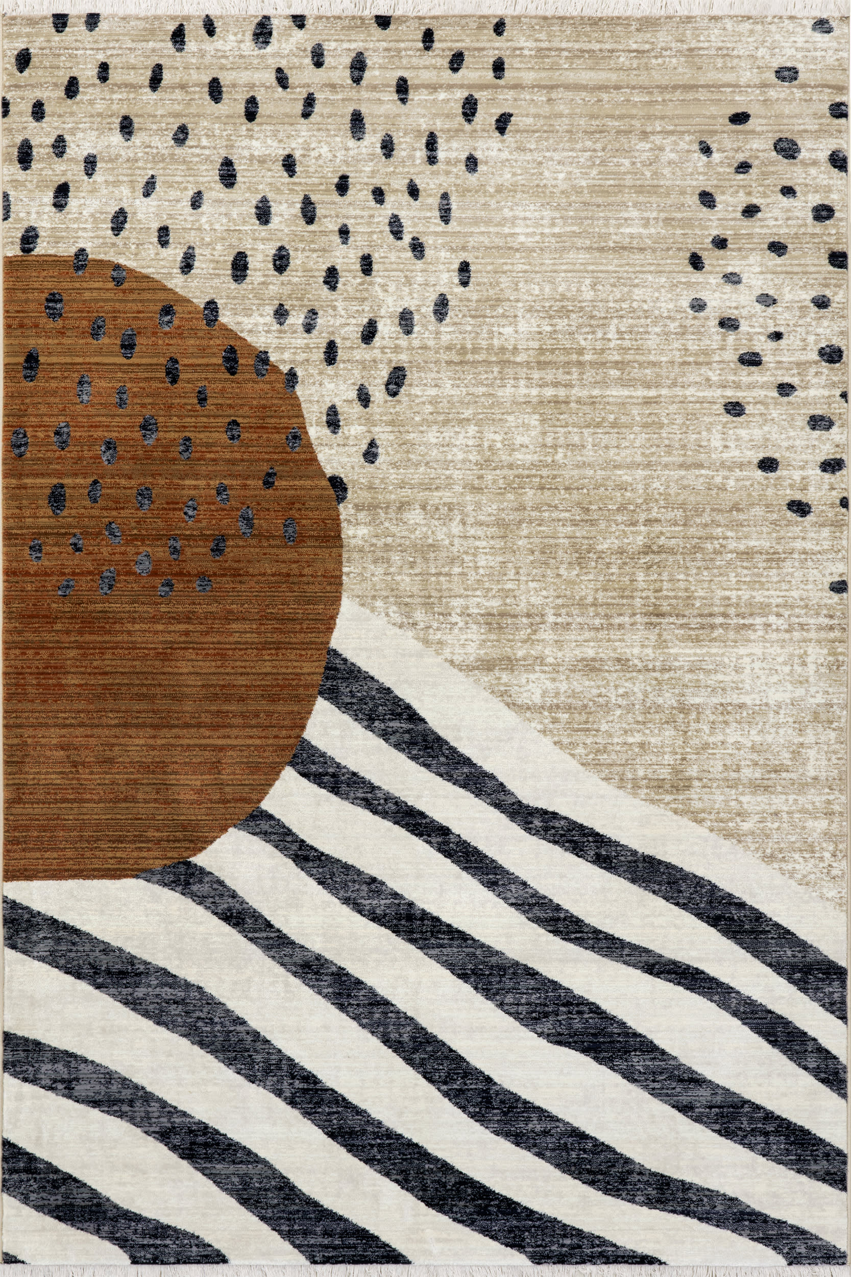 Manaslu Sunrise Fringed Rug | Multicolor