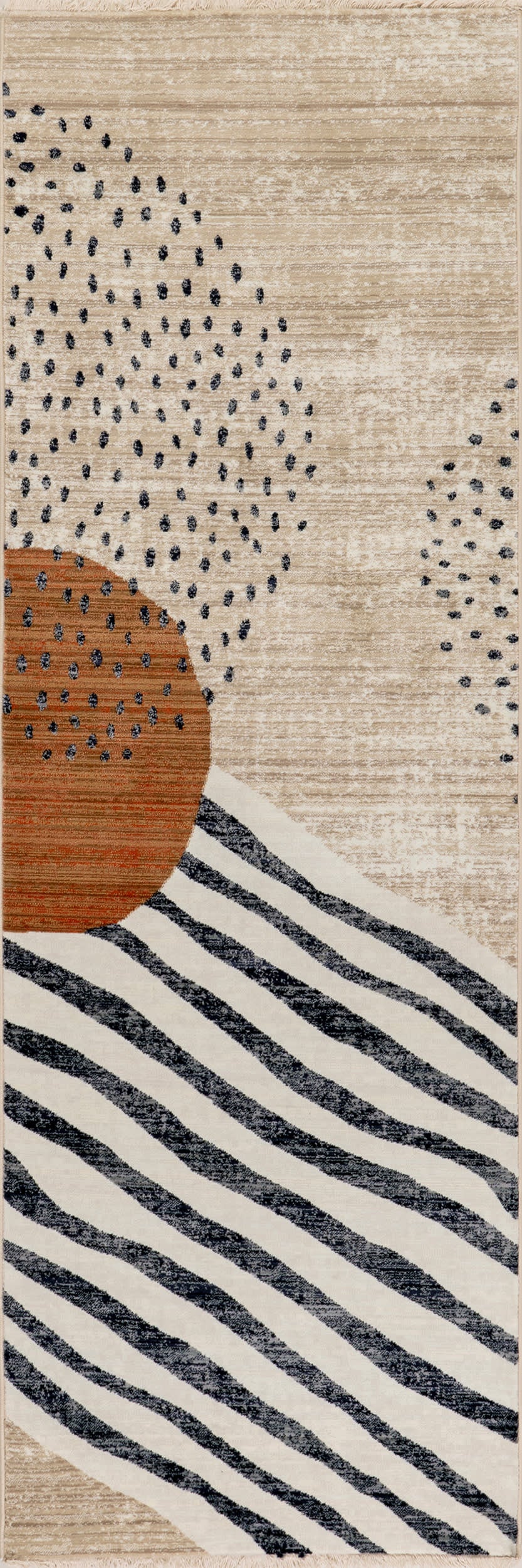 Manaslu Sunrise Fringed Rug | Multicolor