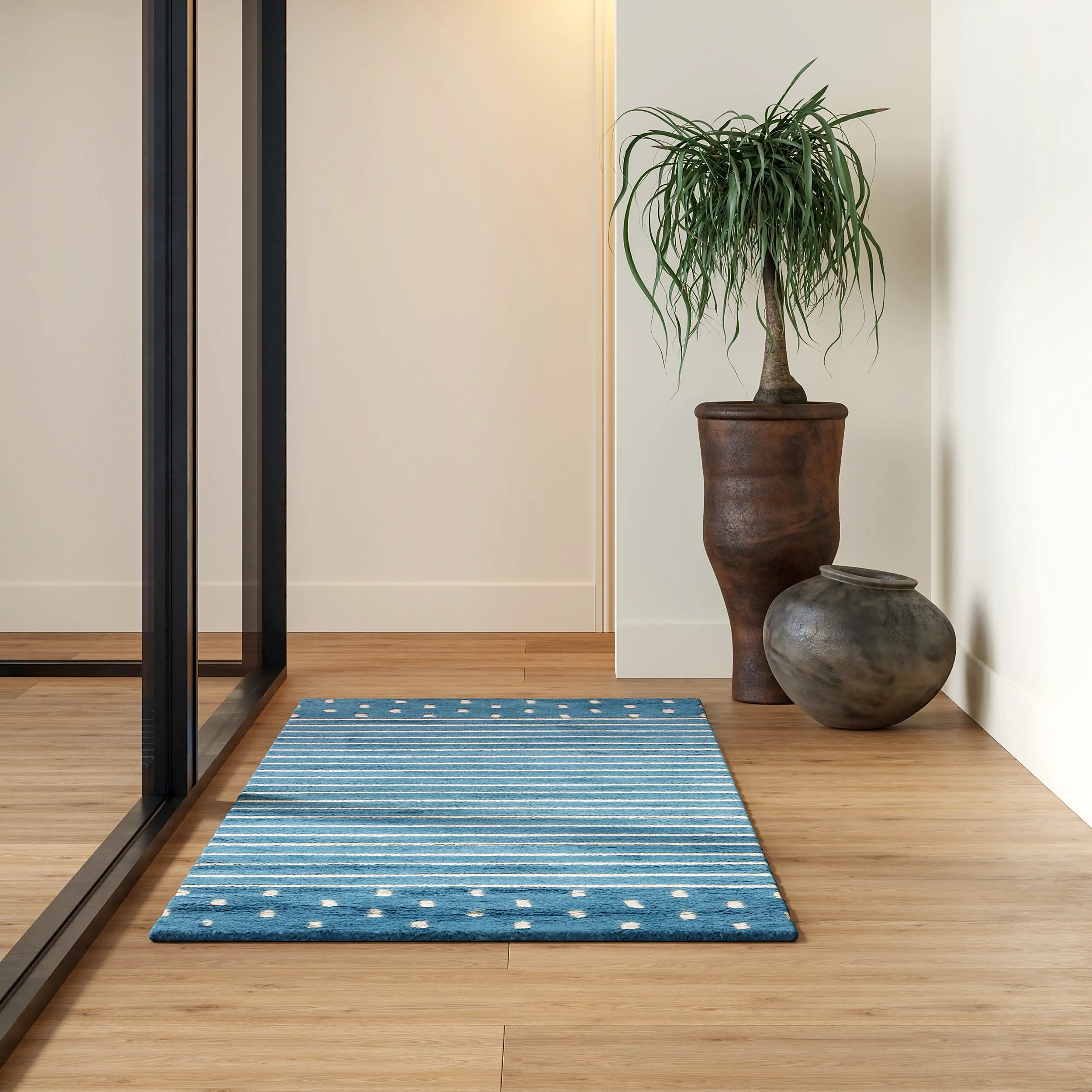 Mandia Striped Rug | Baby Blue - Image 2